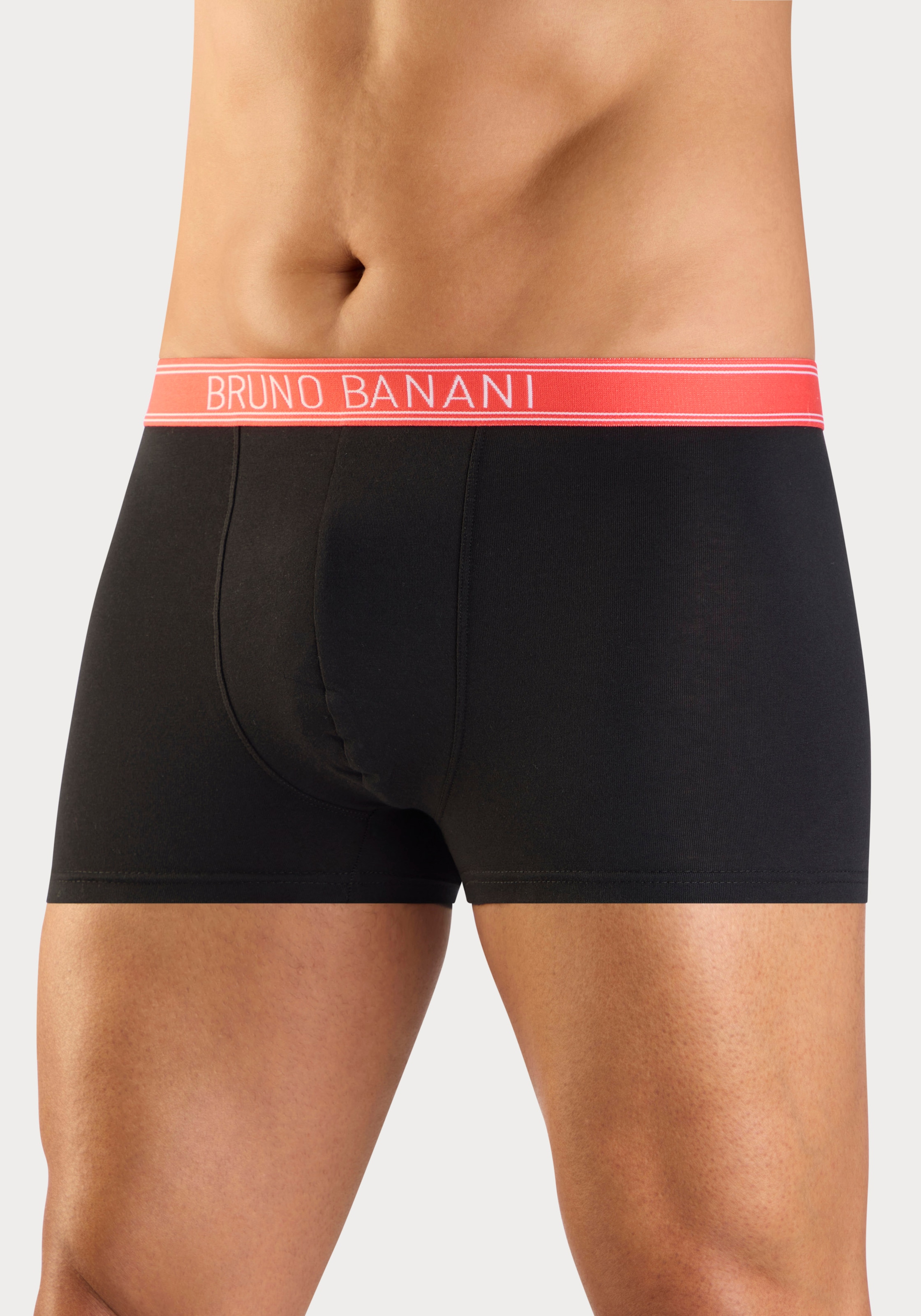 Bruno Banani Boxer »Boxershorts für Herren« Packung, 5 Stk. mit schmalen Streifen und Logoschriftzug im Bund