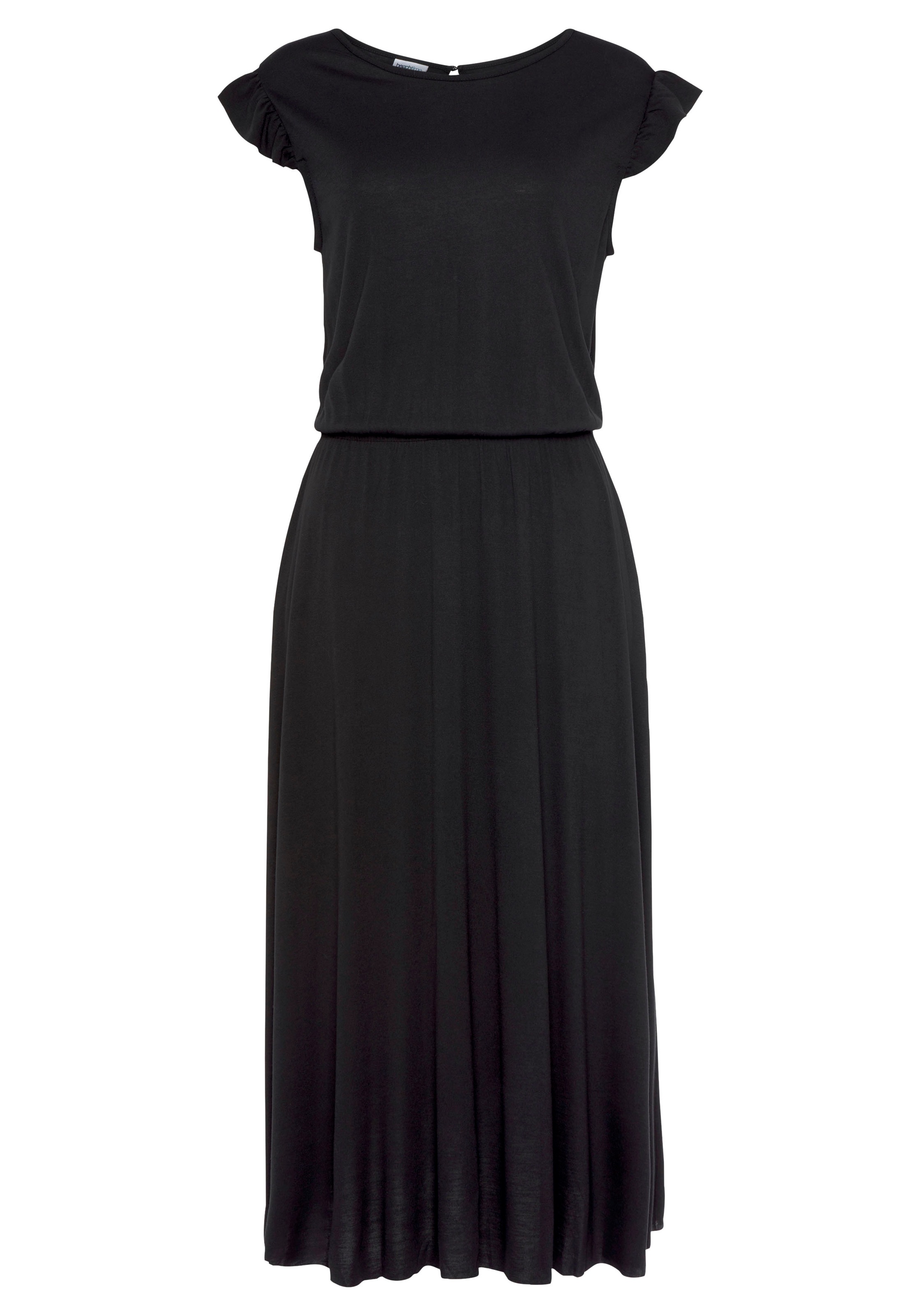 Beachtime Midikleid aus Viskosejersey, kurzärmliges Sommerkleid, Strandkleid, Basic