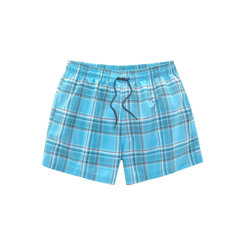 H.I.S Badeshorts »Karo«, mit kontrastfarbiger Kordel