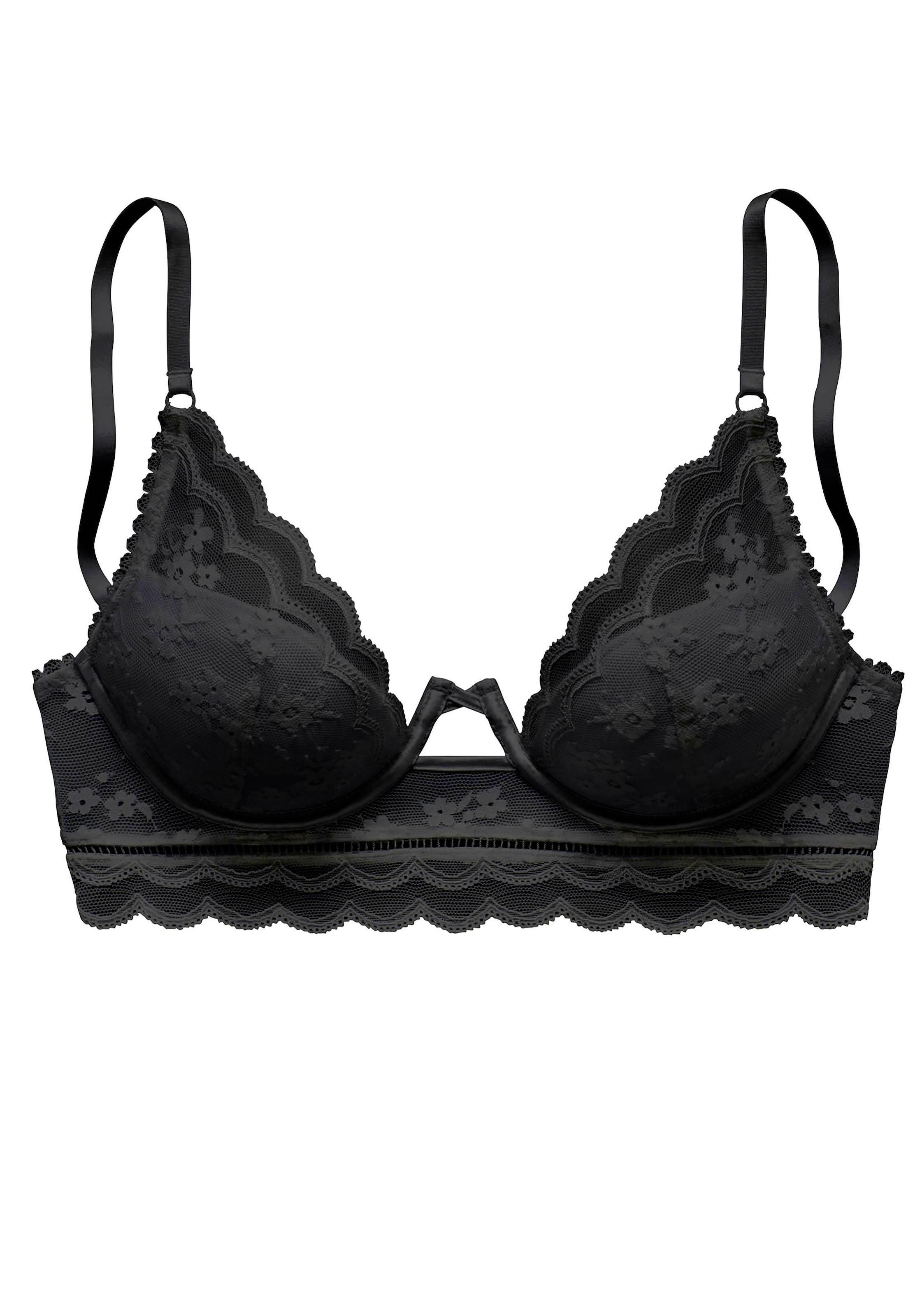LASCANA Push-up-BH »Fina«, in leichter Longform. mit extravagantem Bügel, sexy Dessous