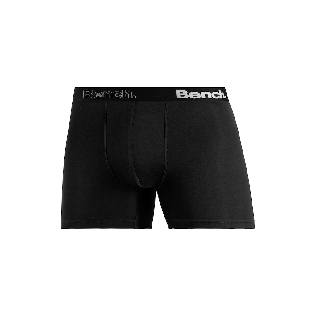 Bench. Langer Boxer »Boxershorts für Herren«, (Packung, 4 St.), Unterhosen mit Logoschriftzug im Bund
