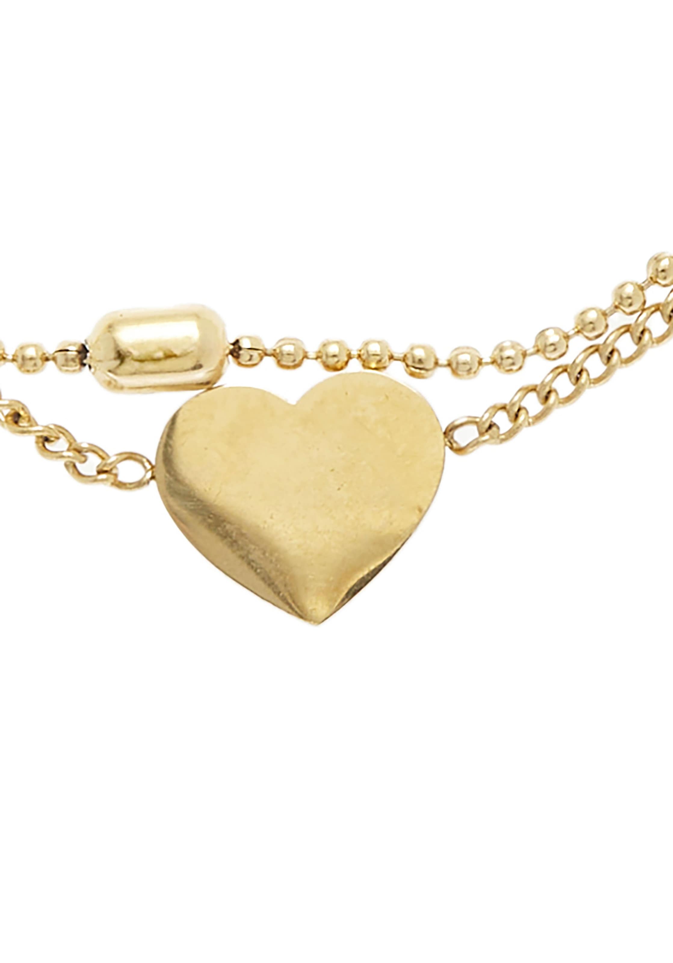 LASCANA Fusskette »Mit Herzanhänger« Aus vergoldetem Edelstahl