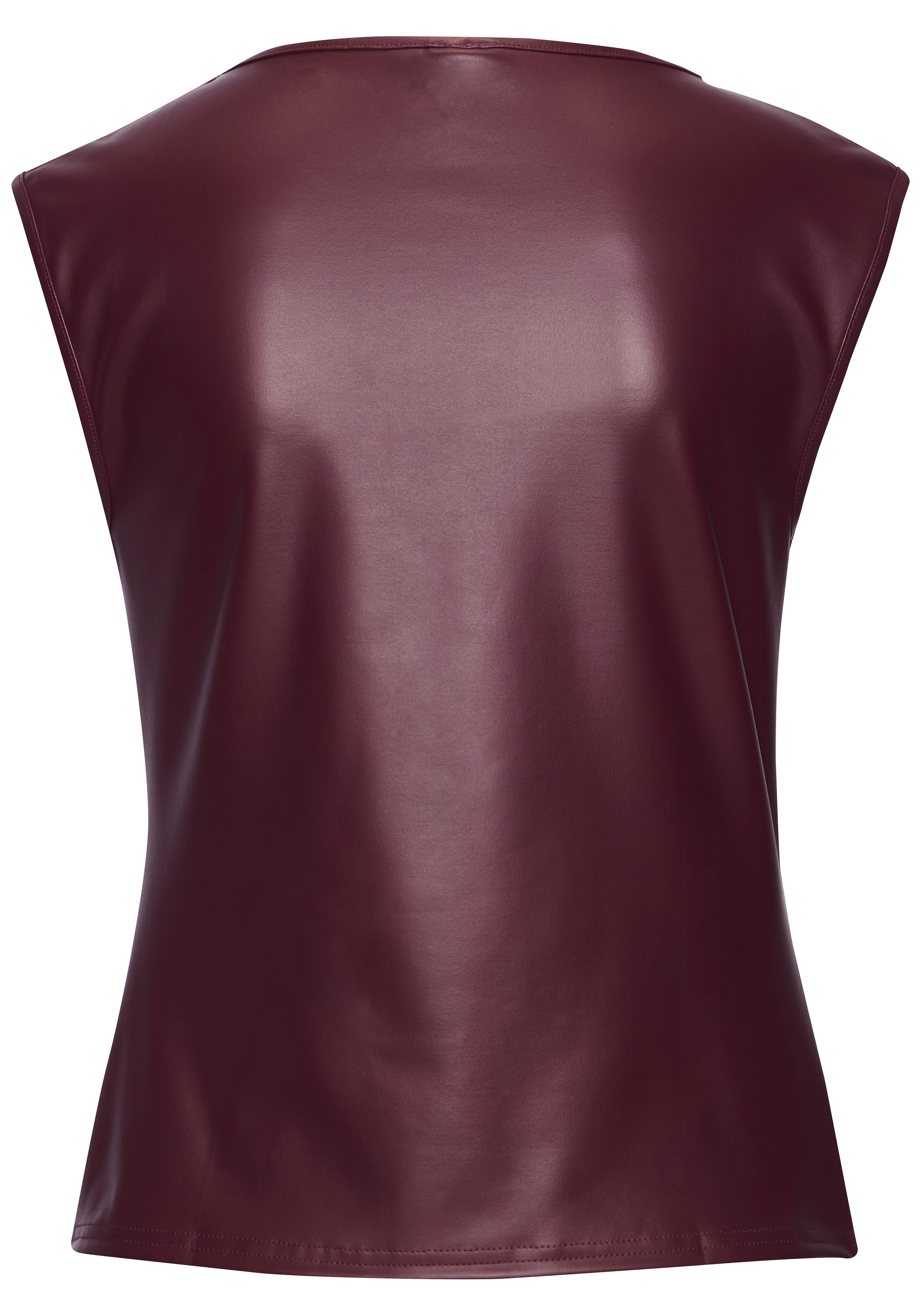 LASCANA Shirt à col rond aus Lederimitat, Partytop