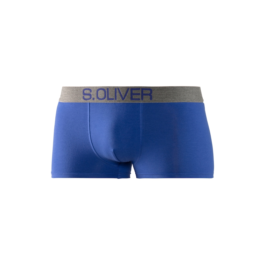 s.Oliver Hipster, (Packung, 4 St.), knapp sitzende Boxershorts für Herren aus Baumwoll-Mix