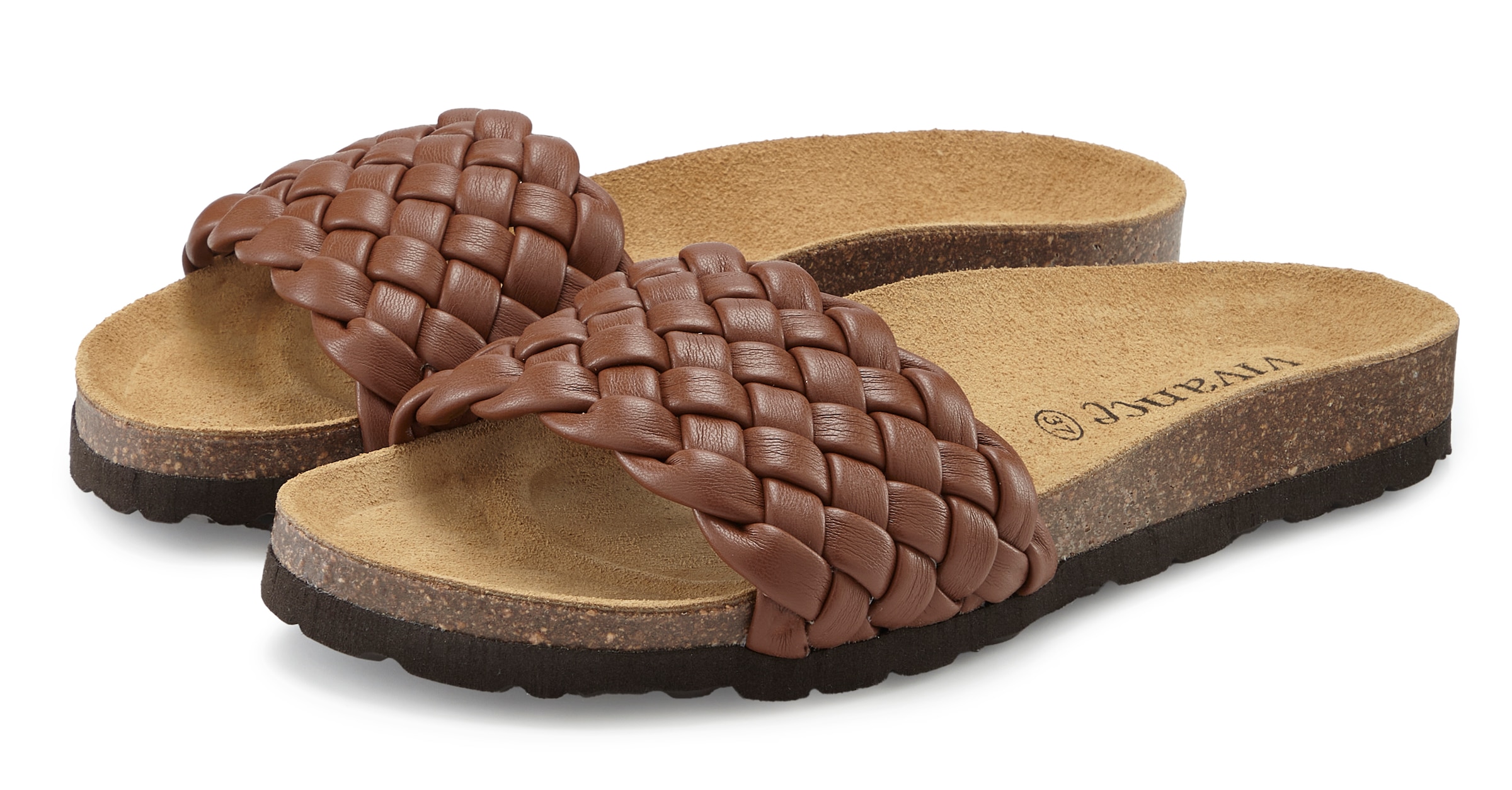 Vivance Pantolette »Mule, Sandale, offener Schuh, Sommerschuh,«  NEU mit komfortablem Korkfussbett & weicher Innensohle aus Leder