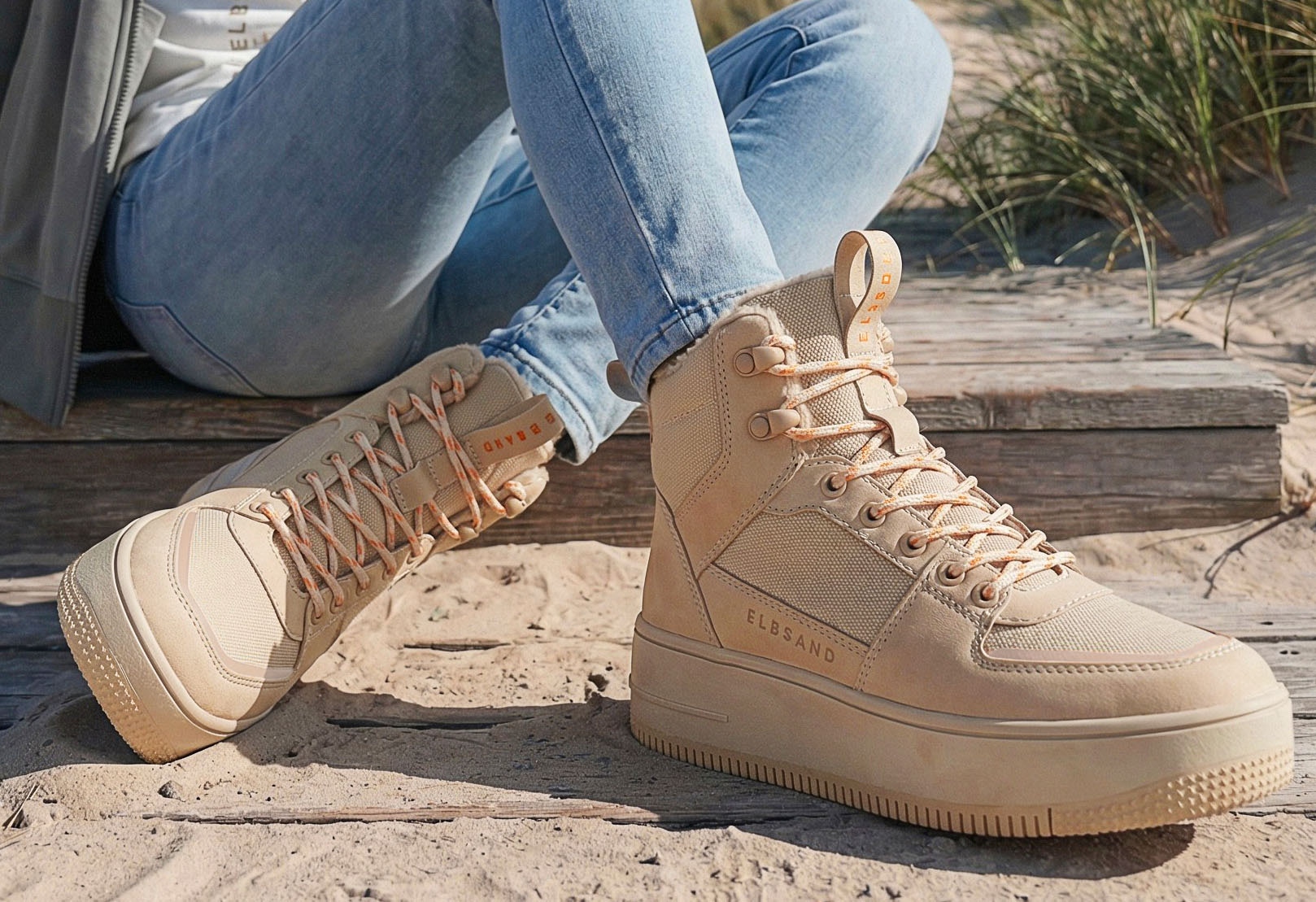 Elbsand Sneaker »Freizeitschuh, Halbschuh, High Top Sneaker, Turnschuh, Schnürschuh«  NEU mit wärmendem Futter und wasserabweisender Comfortex-Klimamembran