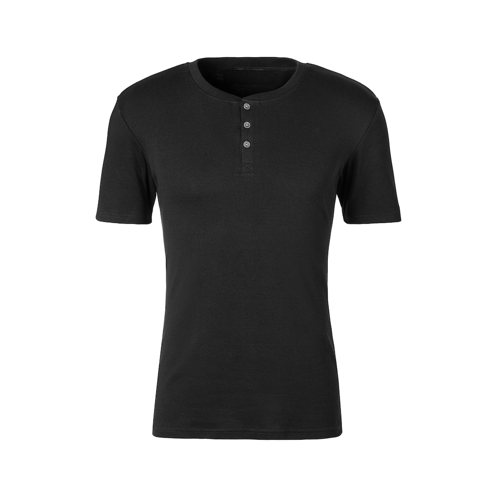 H.I.S T-Shirt, mit aufwendiger Knopfleiste, perfekt als Unterziehshirt