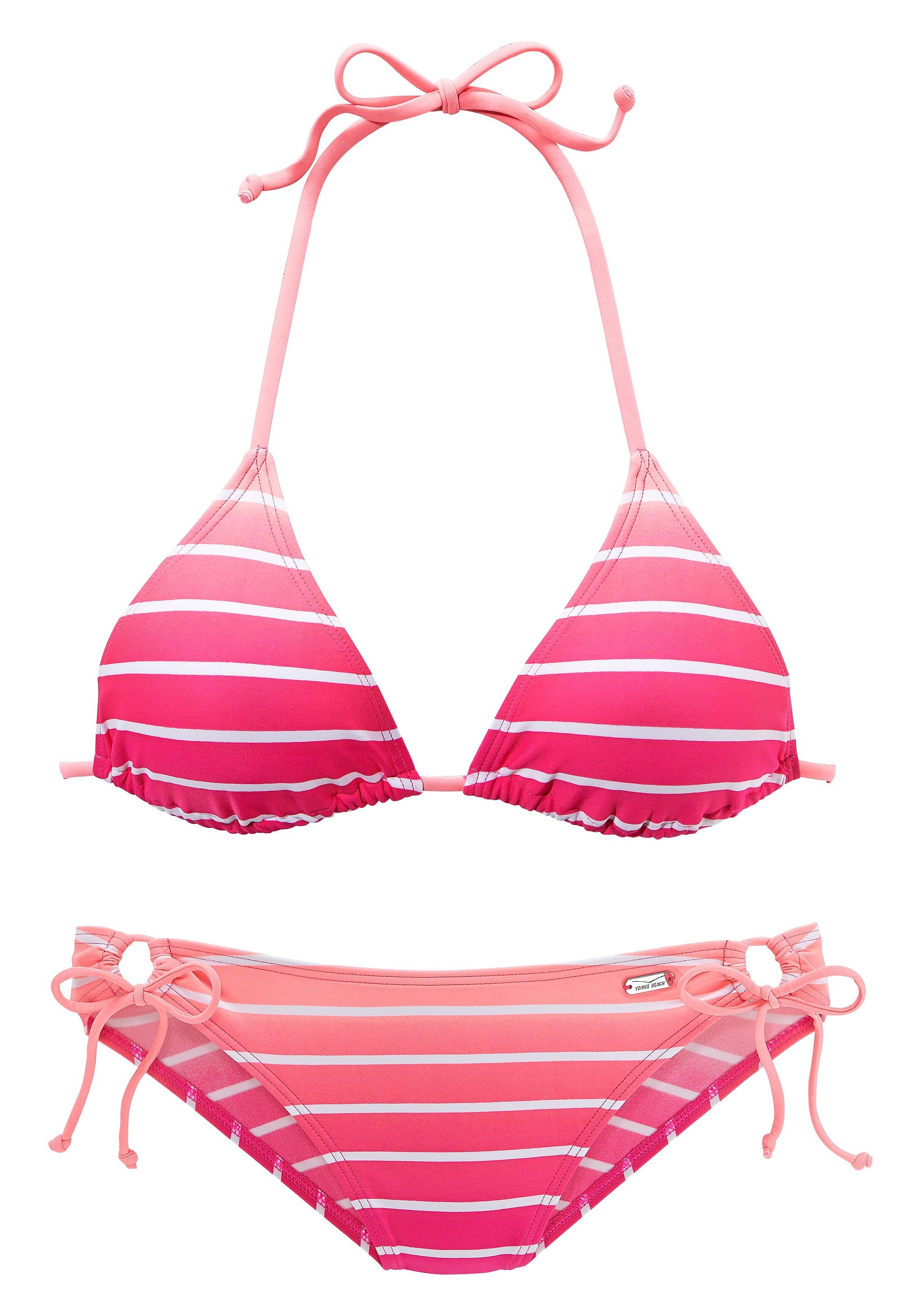Venice Beach Triangel-Bikini mit Farbverlauf, regulierbares Top, mit herausnehmbaren Cups