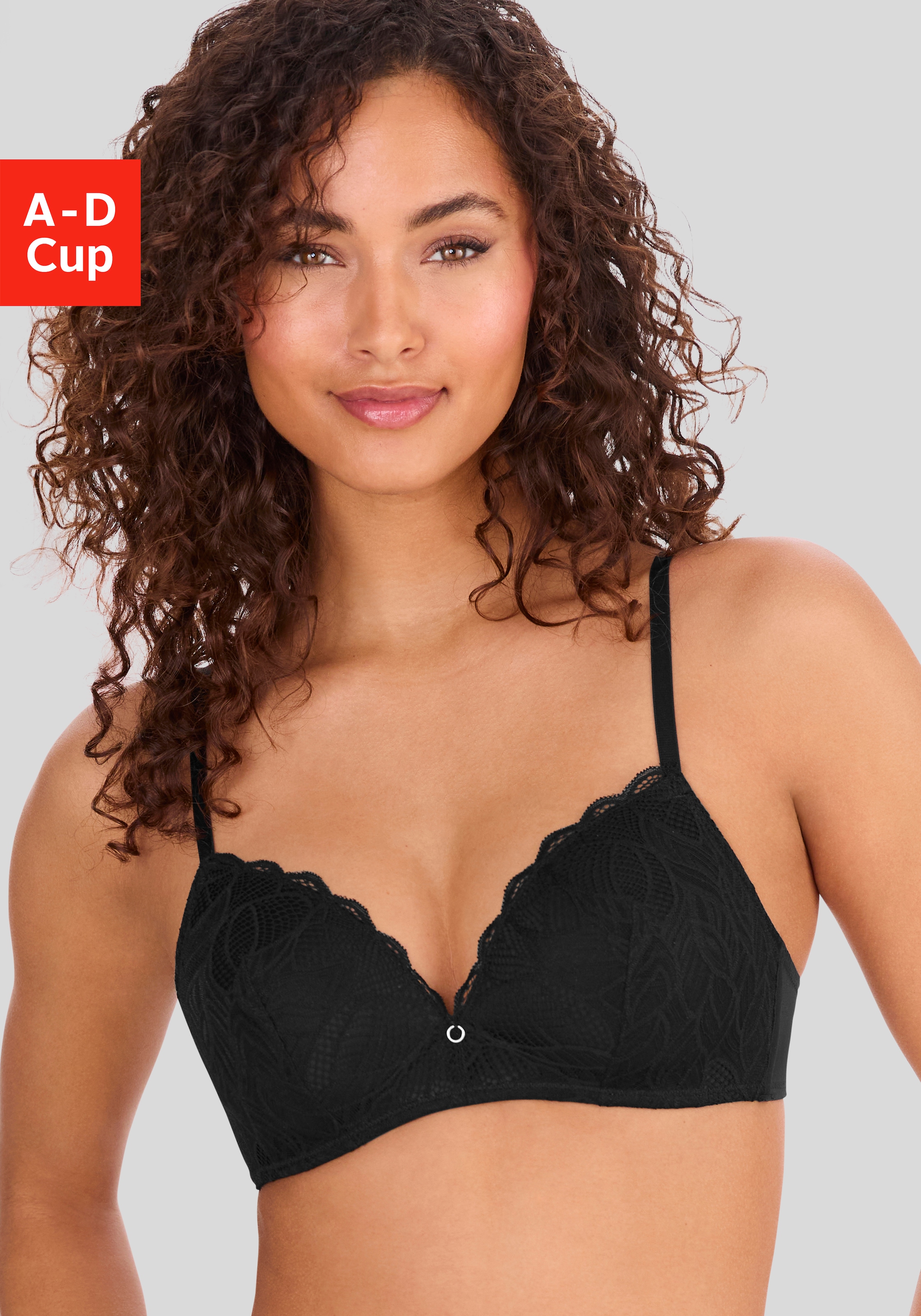LASCANA Bralette-BH »Alicia« ohne Bügel mit feiner Spitze mit Blättermotiv, Dessous