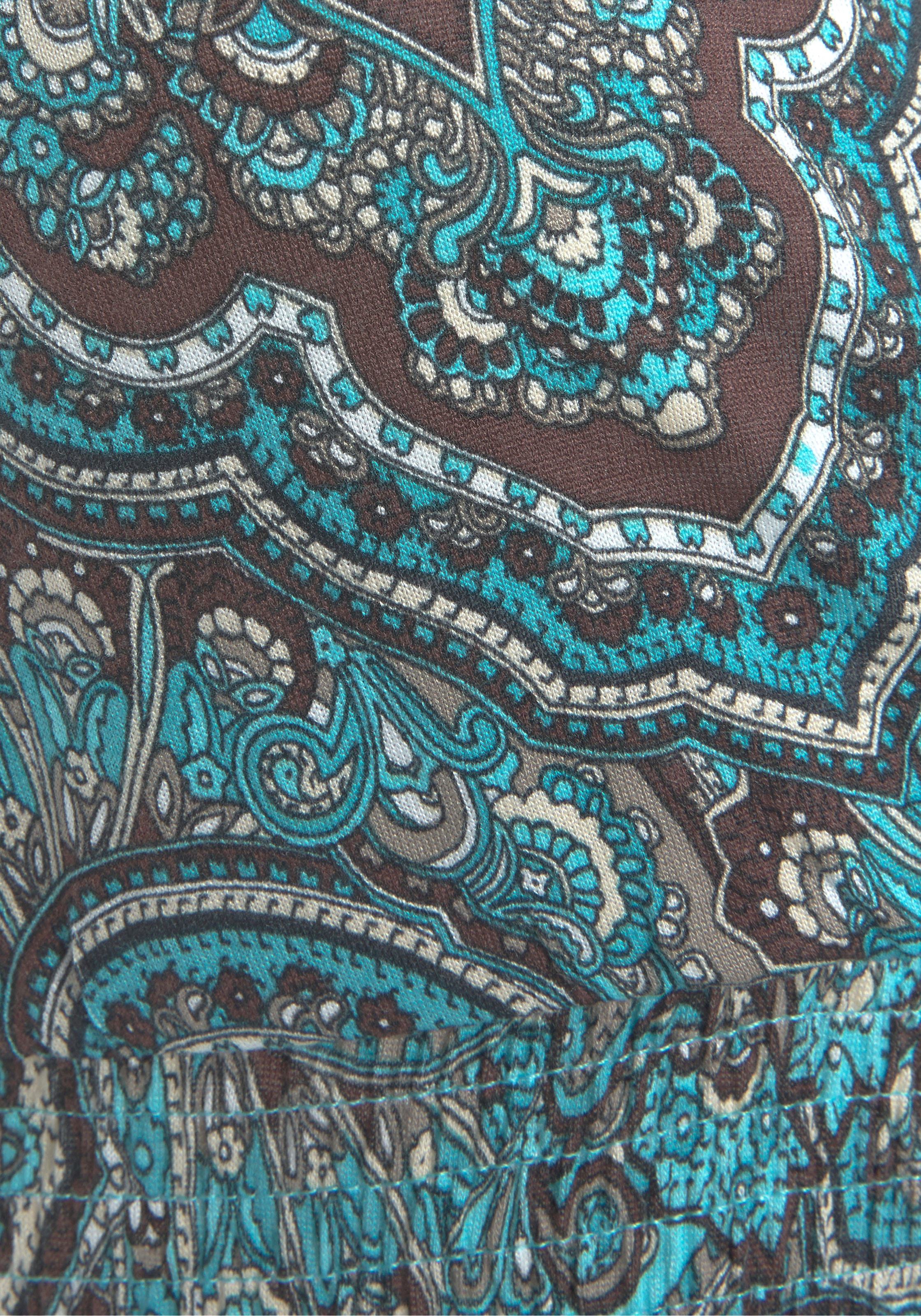 LASCANA Maxikleid, mit Paisleymuster und verstellbarem Ausschnitt, Sommerkleid