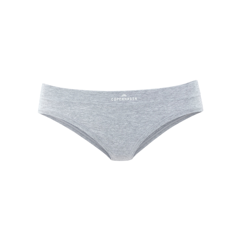 Copenhagen Studios Bikinislip »mit Logodruck am Bund«, (3er-Pack), aus softer Bio-Baumwollqualität