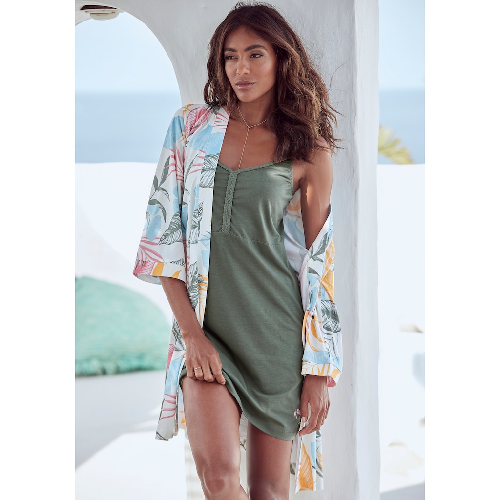 Vivance Dreams Negligé, uni oder mit floralem Druck