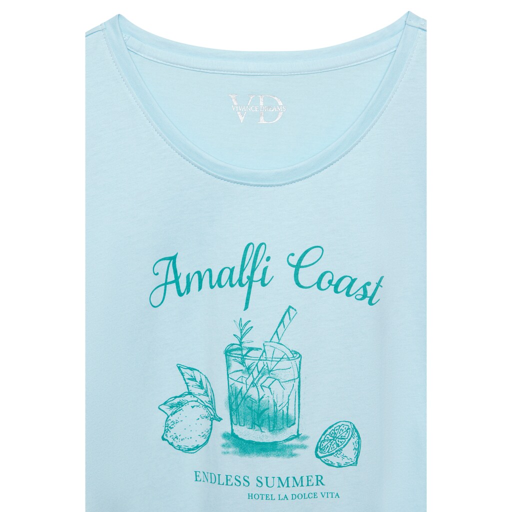 Vivance Dreams Sleepshirt, mit zart skizziertem Frontdruck