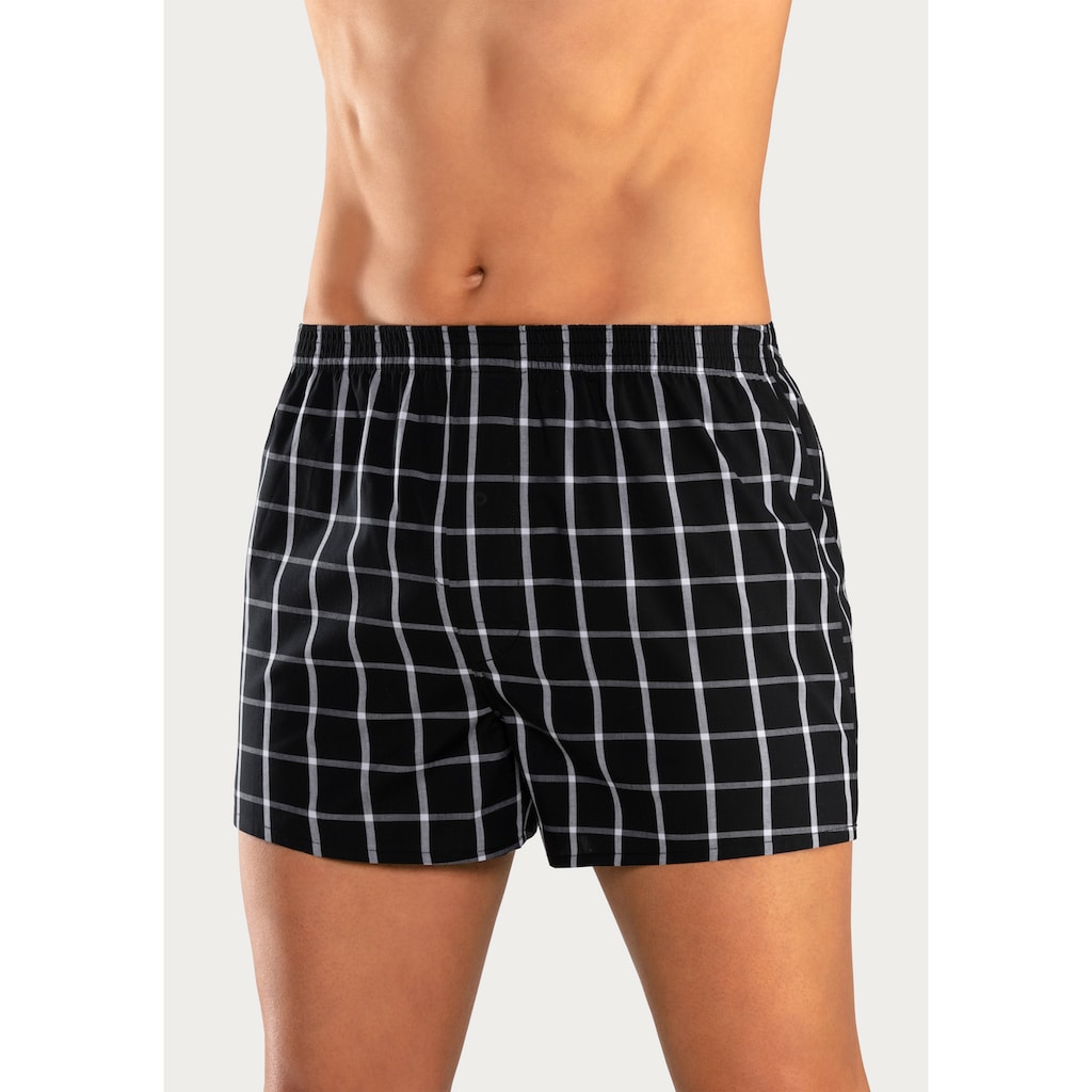AUTHENTIC LE JOGGER Webboxer, (Packung, 4 St.), vier unterschiedliche Dessins