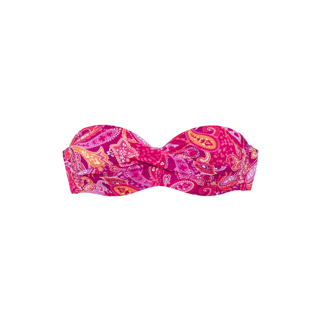 Vivance Bügel-Bandeau-Bikini-Top »Pretty«, mit modischem Paisleymuster und Wickeloptik