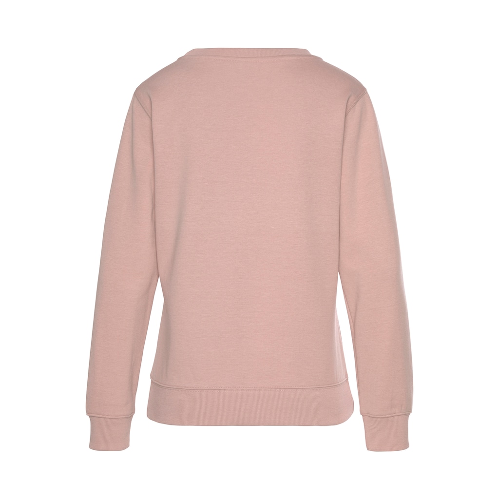 Bench. Loungewear Sweatshirt, mit runder Logostickerei, Loungwear