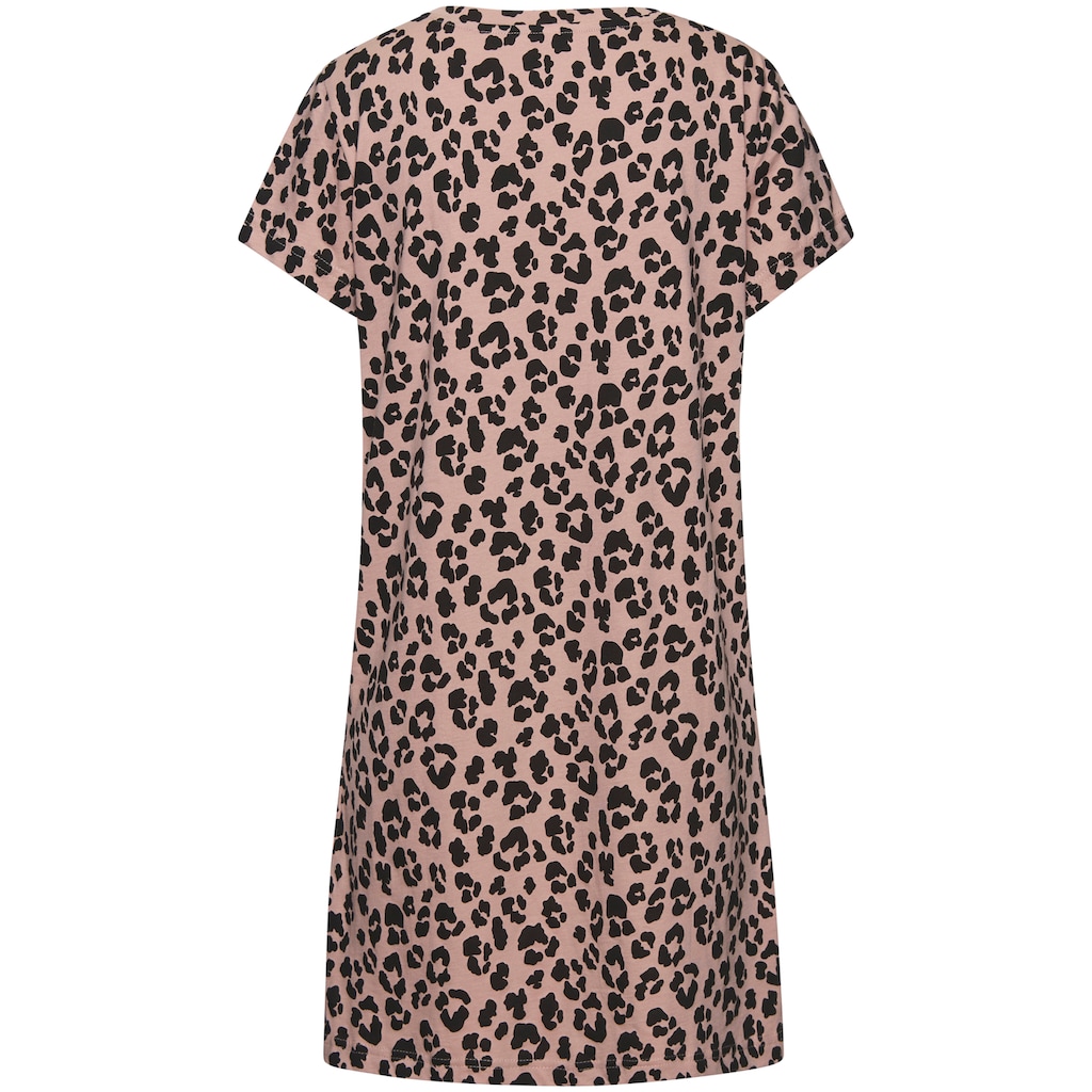 Vivance Dreams Sleepshirt, (2er-Pack), mit Leo-Muster