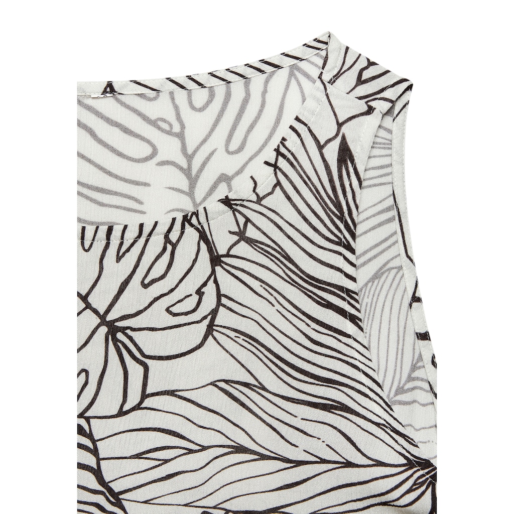s.Oliver Blusentop, aus gekreppter Viskose, sommerliches Blusenshirt mit Alloverprint