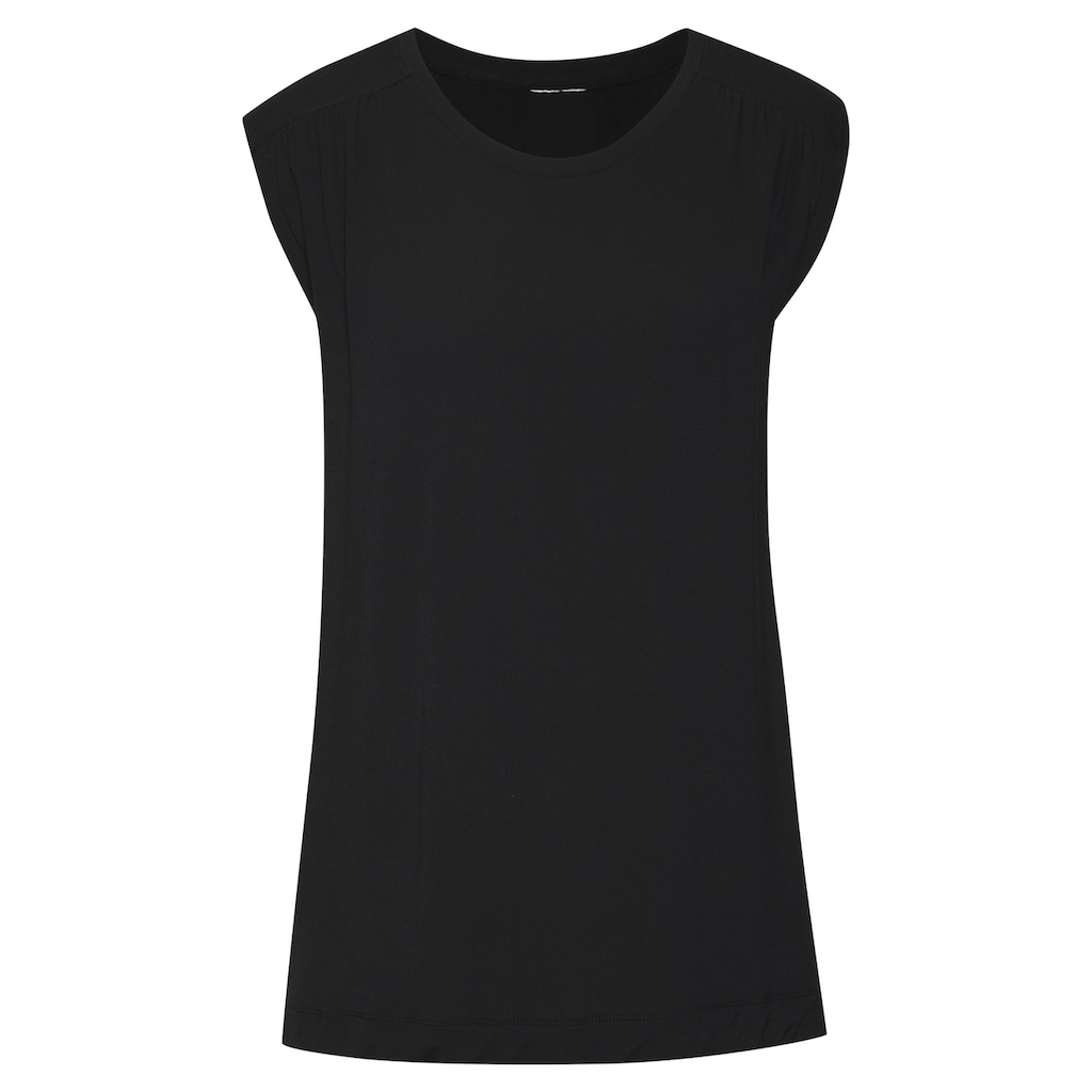 LASCANA Shirttop »mit dekorativer Schulterraffung«, aus weichem Viskose-Stretch