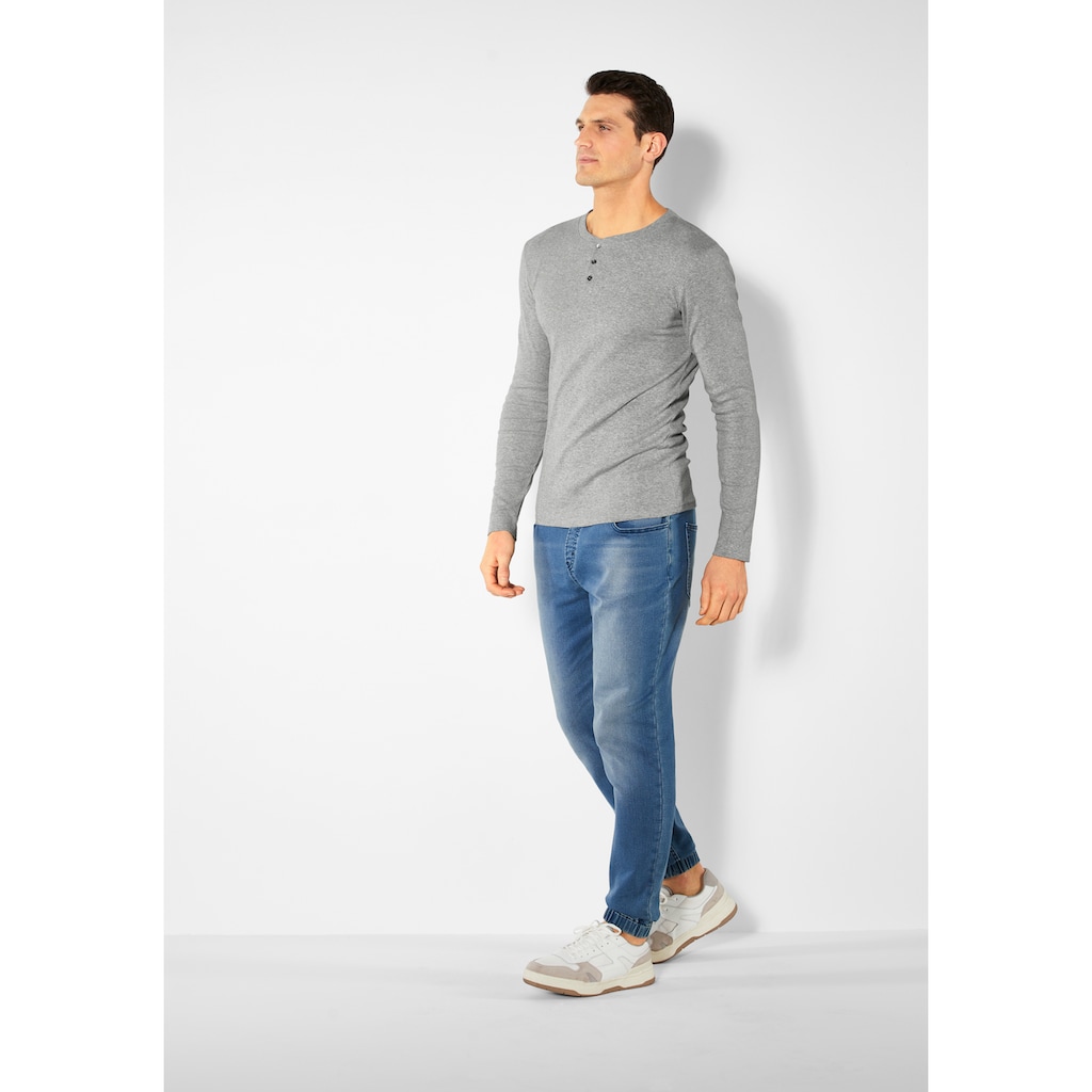H.I.S Langarmshirt, mit aufwendiger Knopfleiste