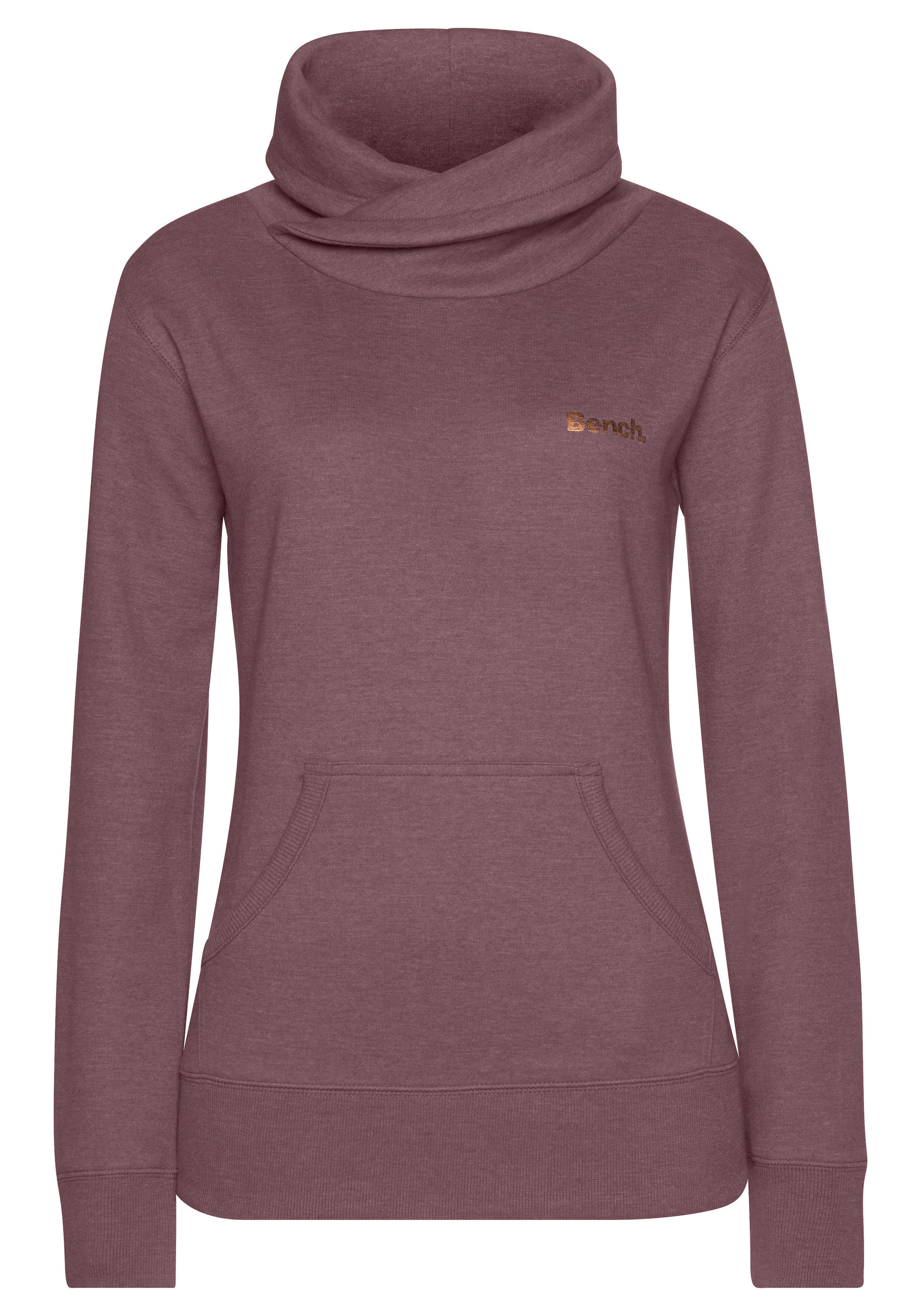 Bench. Loungewear Longsweatshirt , mit Stehkragen in Layeroptik und Kängurutasche, Loungewear
