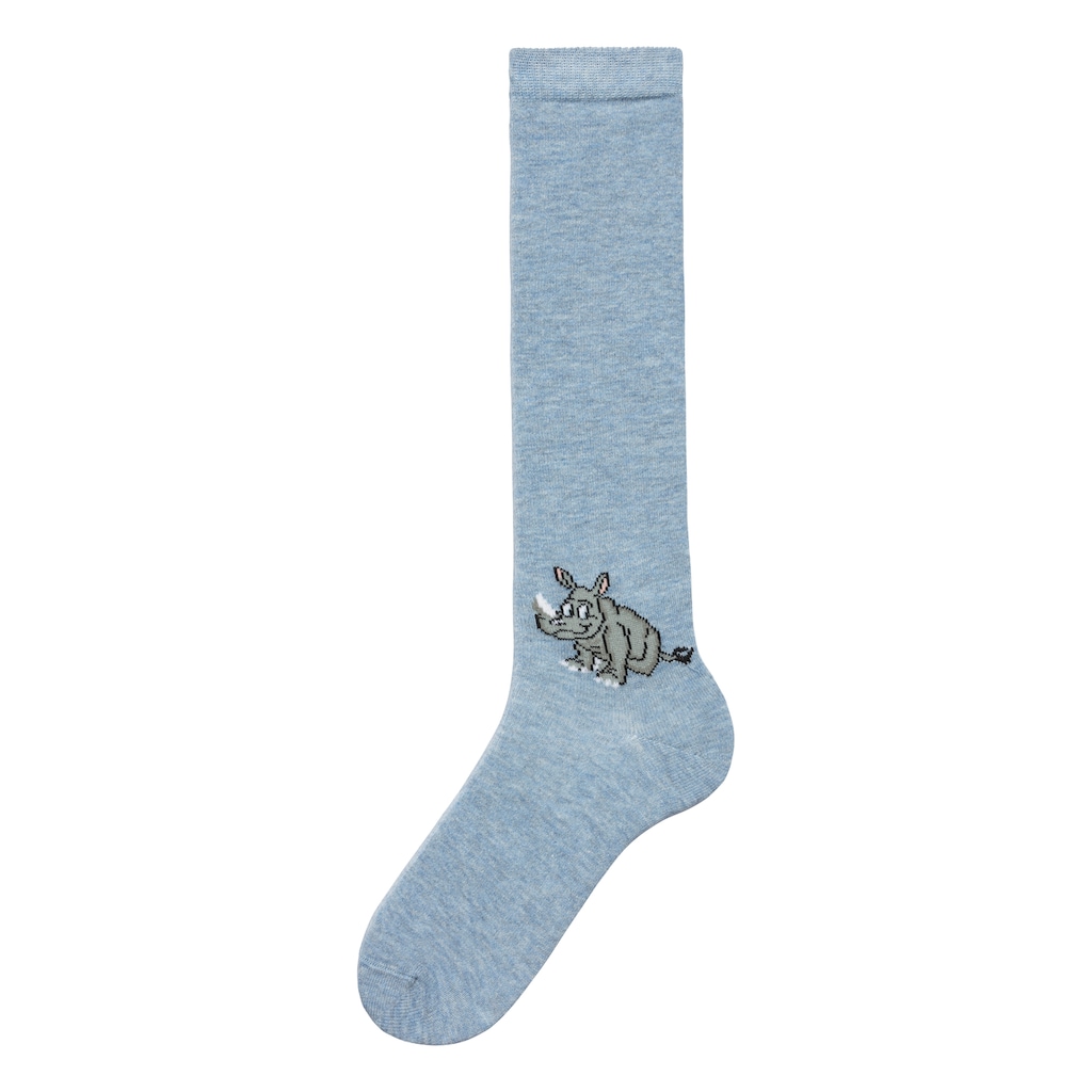 H.I.S Kniestrümpfe, (Packung, 5 Paar), mit eingestricktem Moriv