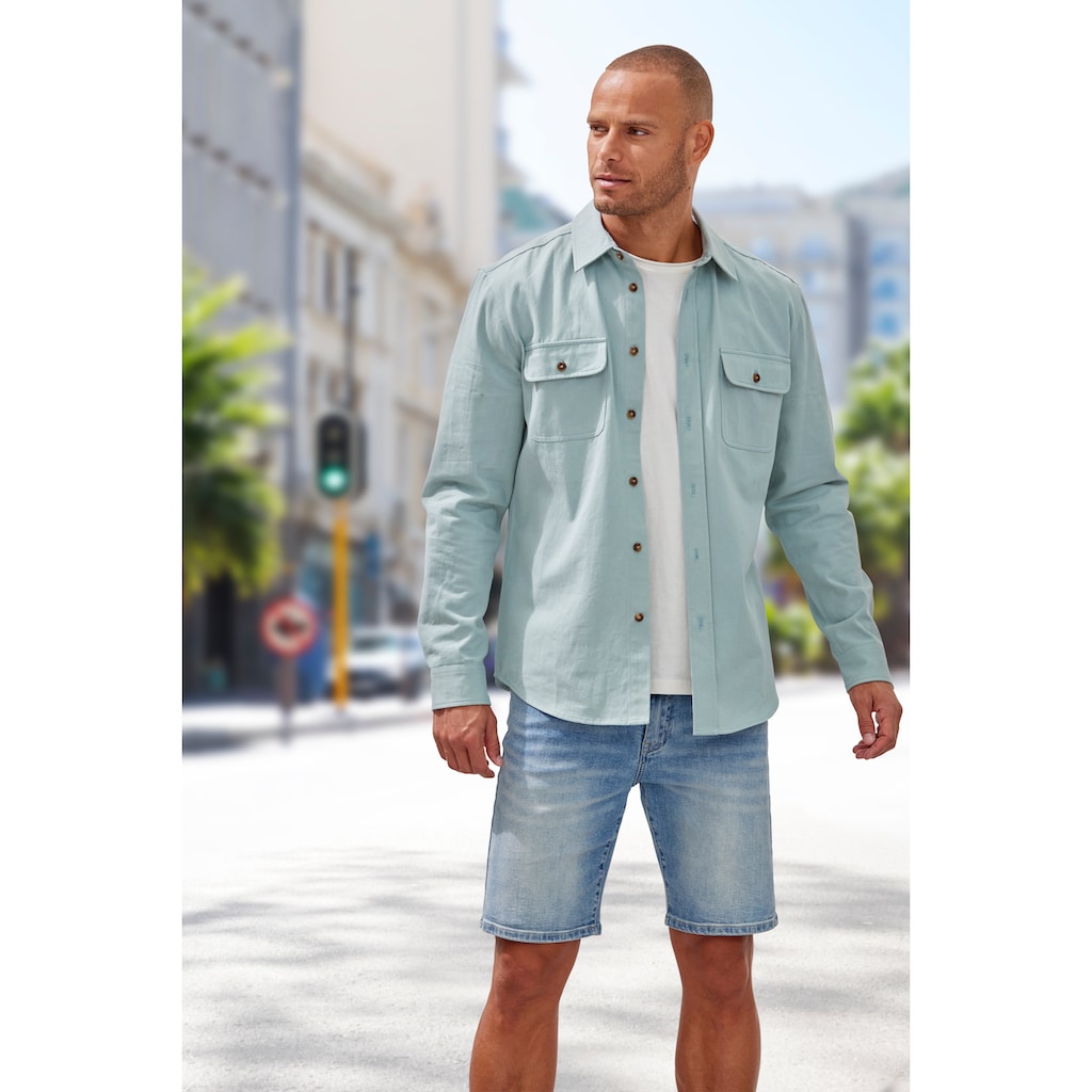 John Devin T-Shirt, (Packung, 2), Relaxed Fit, Kurzarm, Freizeitshirt mit Rundhals aus reiner Baumwolle