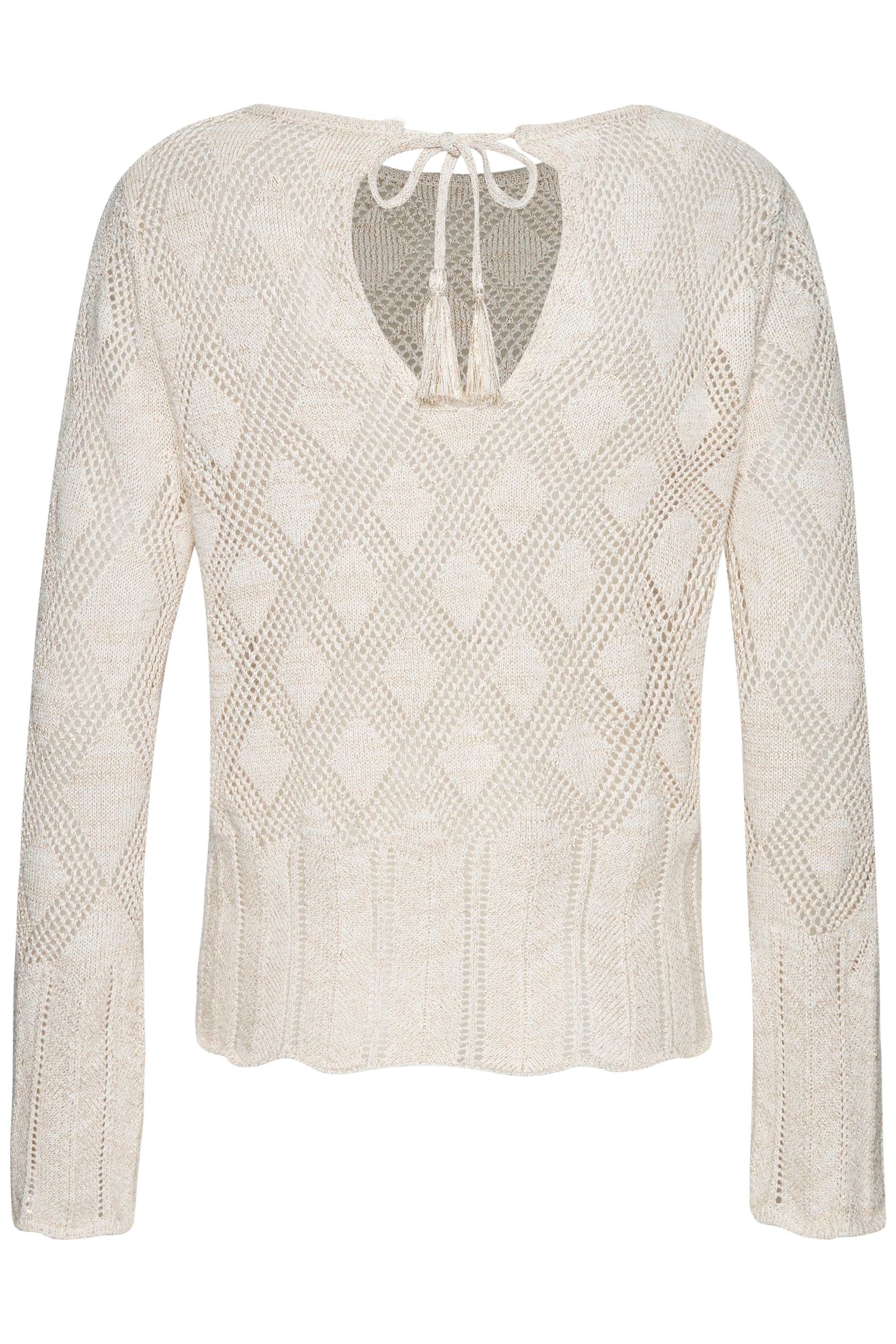 LASCANA Ajourpullover, mit tollem Lochstrickmuster, weiche Strickware mit mit Glitzergarn