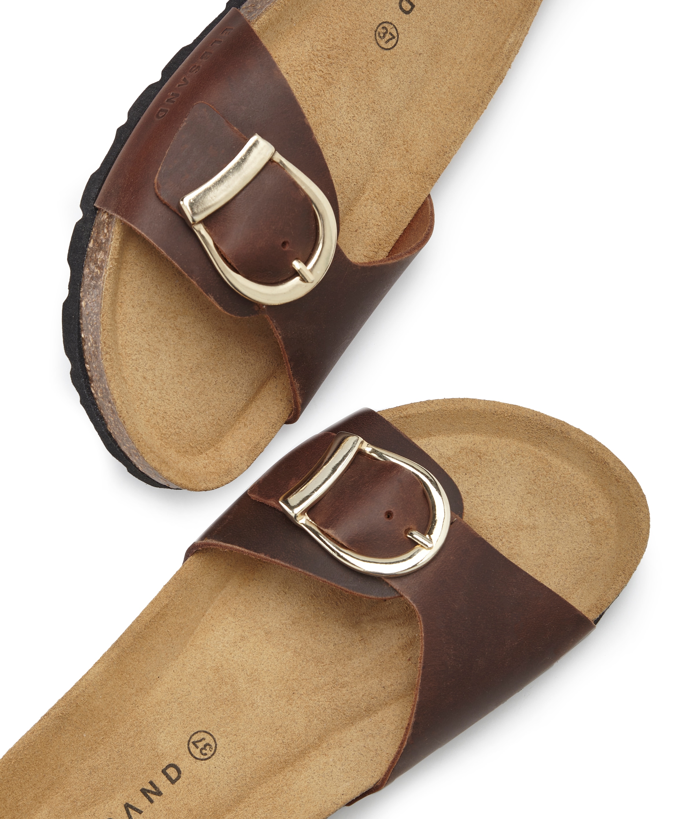 Elbsand Pantolette »Sandale, Mule, offener Schuh, Sommerschuhe, Lederpantolette«  NOUVEAU en cuir avec semelle intérieure en liège souple