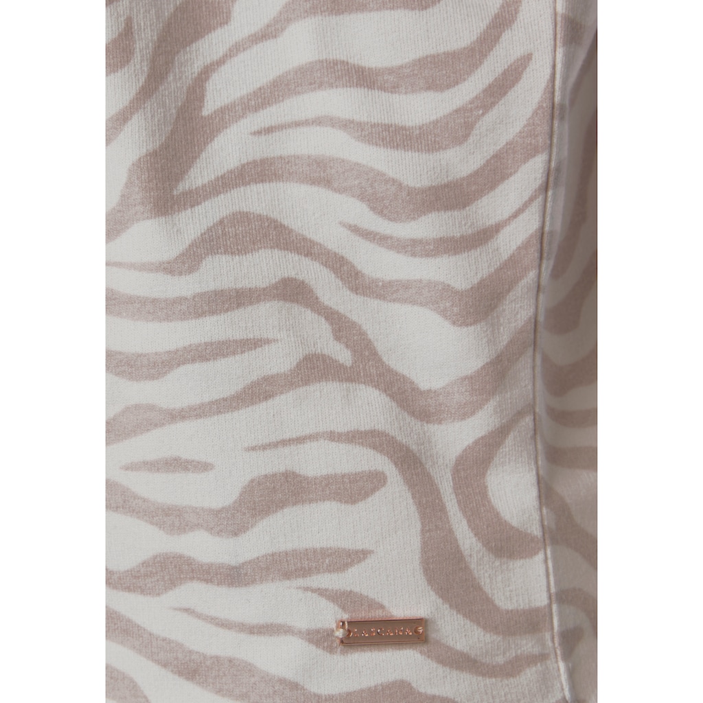 LASCANA Sweatshirt, Langarmshirt in locker sitzendem Schnitt, Loungewear