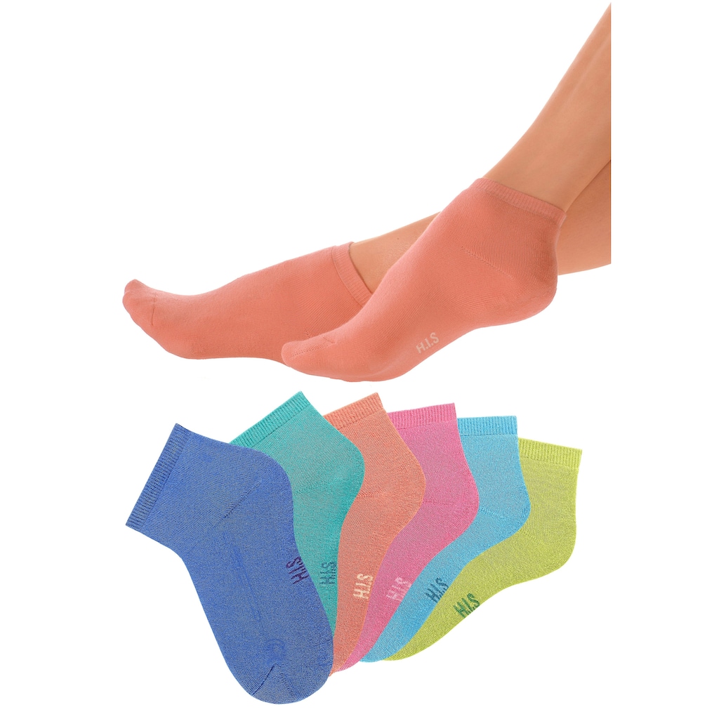 H.I.S Kurzsocken, (Packung, 6 Paar), mit kuscheligem Innenfrottee