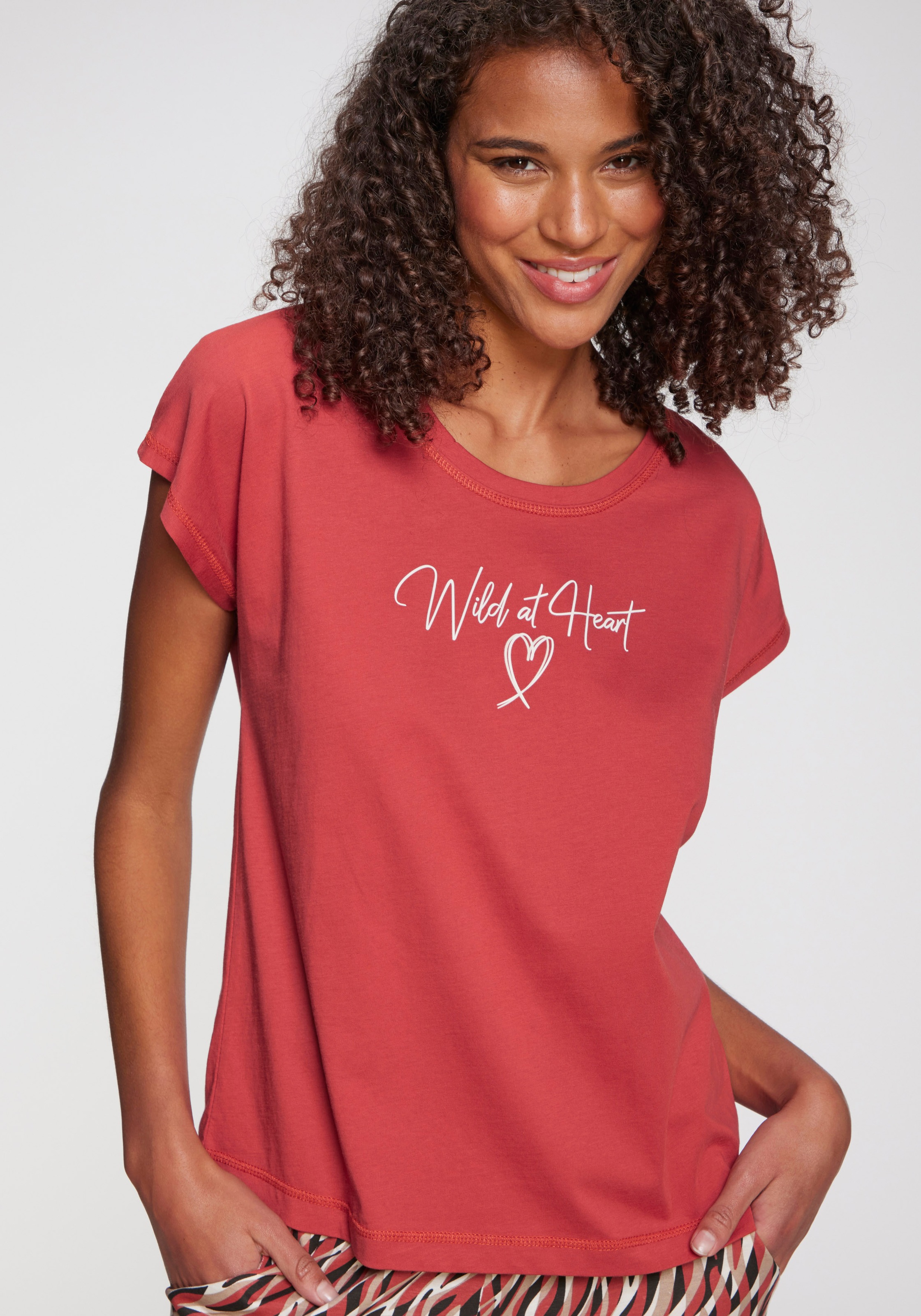 Vivance Dreams Pyjamaoberteil mit Herzprint