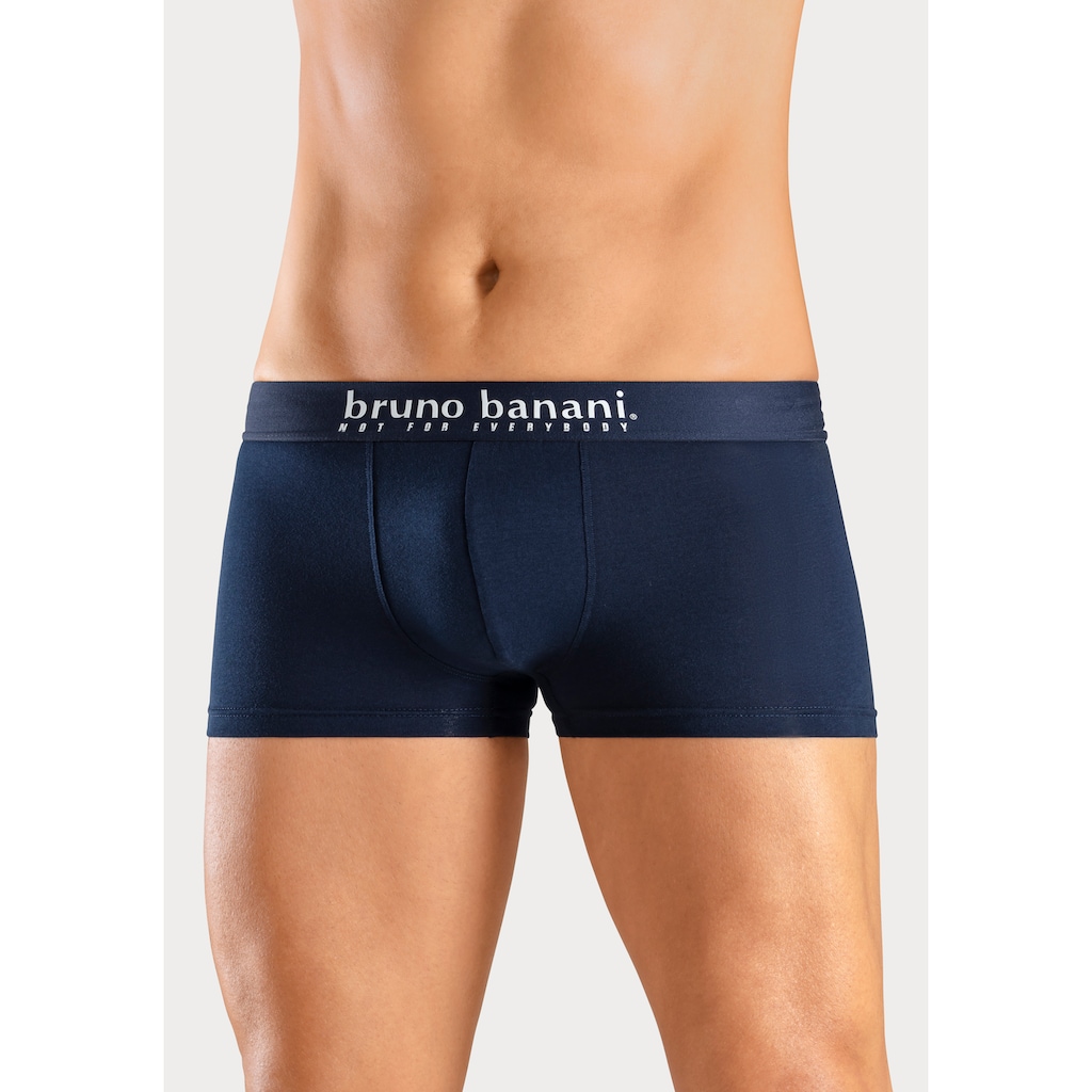 Bruno Banani Boxer »Boxershorts für Herren«, (Packung, 4 St., 4er-Pack), mit Palmendruck und unifarben aus Baumwollmischung