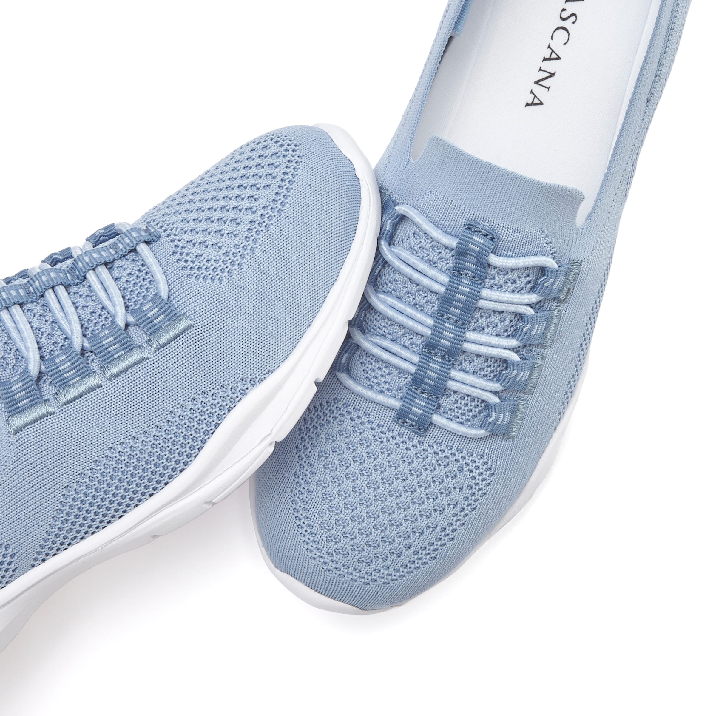 LASCANA Sneaker »Slipper, Halbschuh, leichtes Meshmaterial«, zum Reinschlüpfen mit elastischen Schnürbändern VEGAN