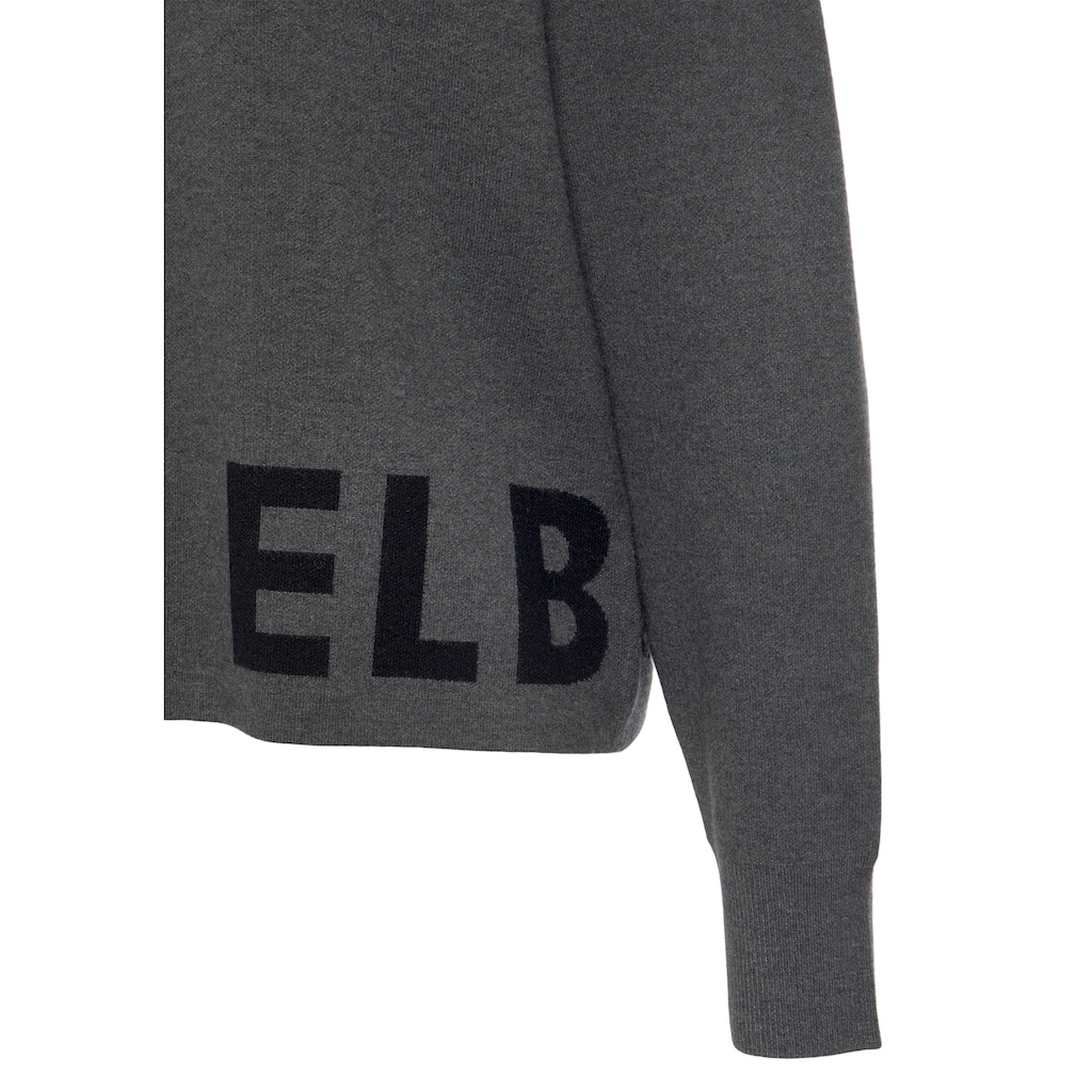 Elbsand Strickpullover, aus hochwertigem Strick mit eingestricktem Logo, Loungewear