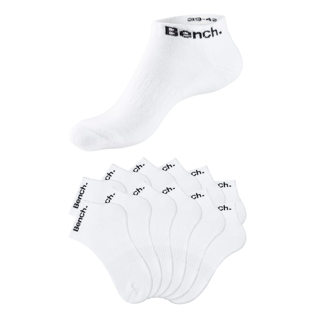 Bench. Sportsocken, (Packung, 12 Paar), Tennis Kurzsocken mit Halbfussfrottee