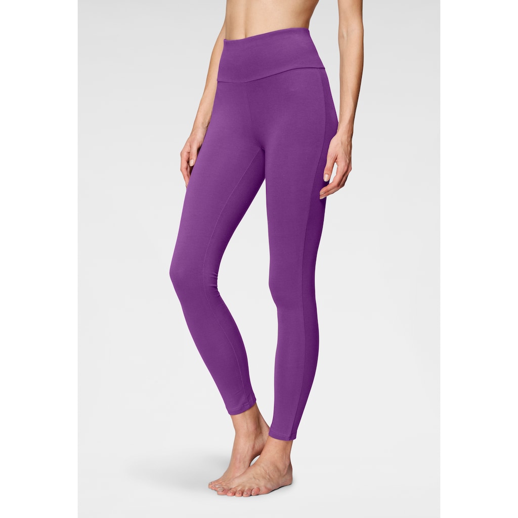 LASCANA Leggings, mit breitem Bündchen