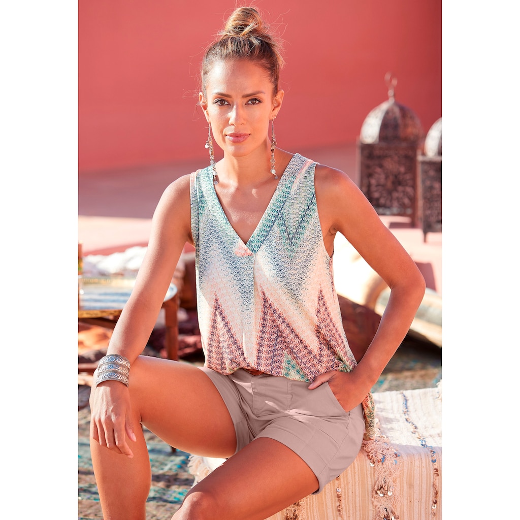 LASCANA Shorts, aus Baumwollstretch mit Taschen, kurze Hose, Freizeitlook