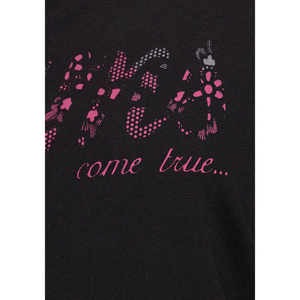 Vivance Dreams Pyjama, (Set, 3 teilig), mit Frontschriftzug