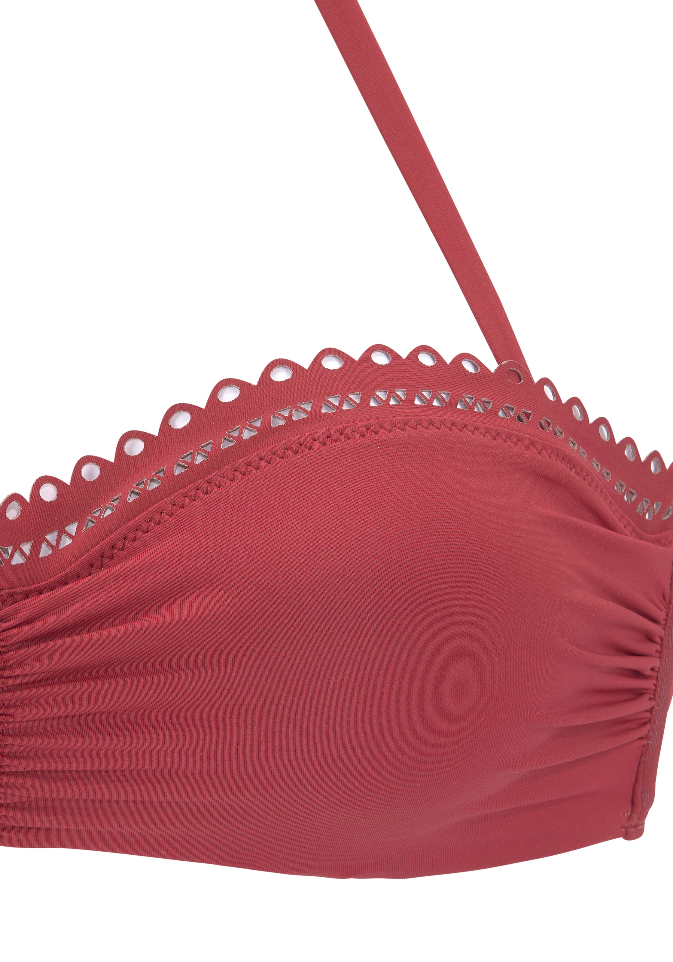 s.Oliver Bügel-Bandeau-Bikini-Top »Aiko«, mit Häkeloptik