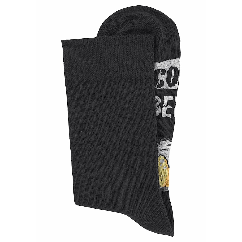 H.I.S Socken, (Packung, 3 Paar), mit Bier Print