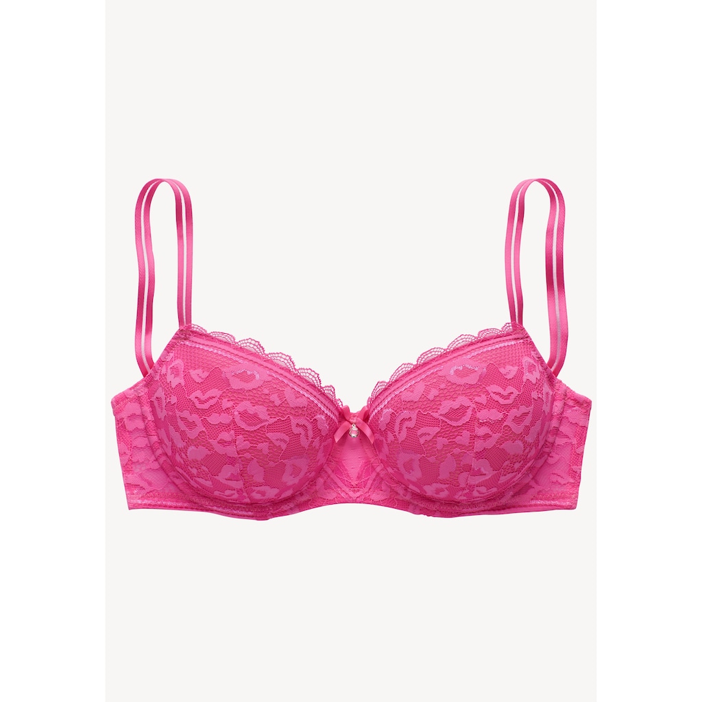 Vivance Schalen-BH, aus Spitze in Kussmund-Optik im modischen Balconnet-Schnitt, Dessous