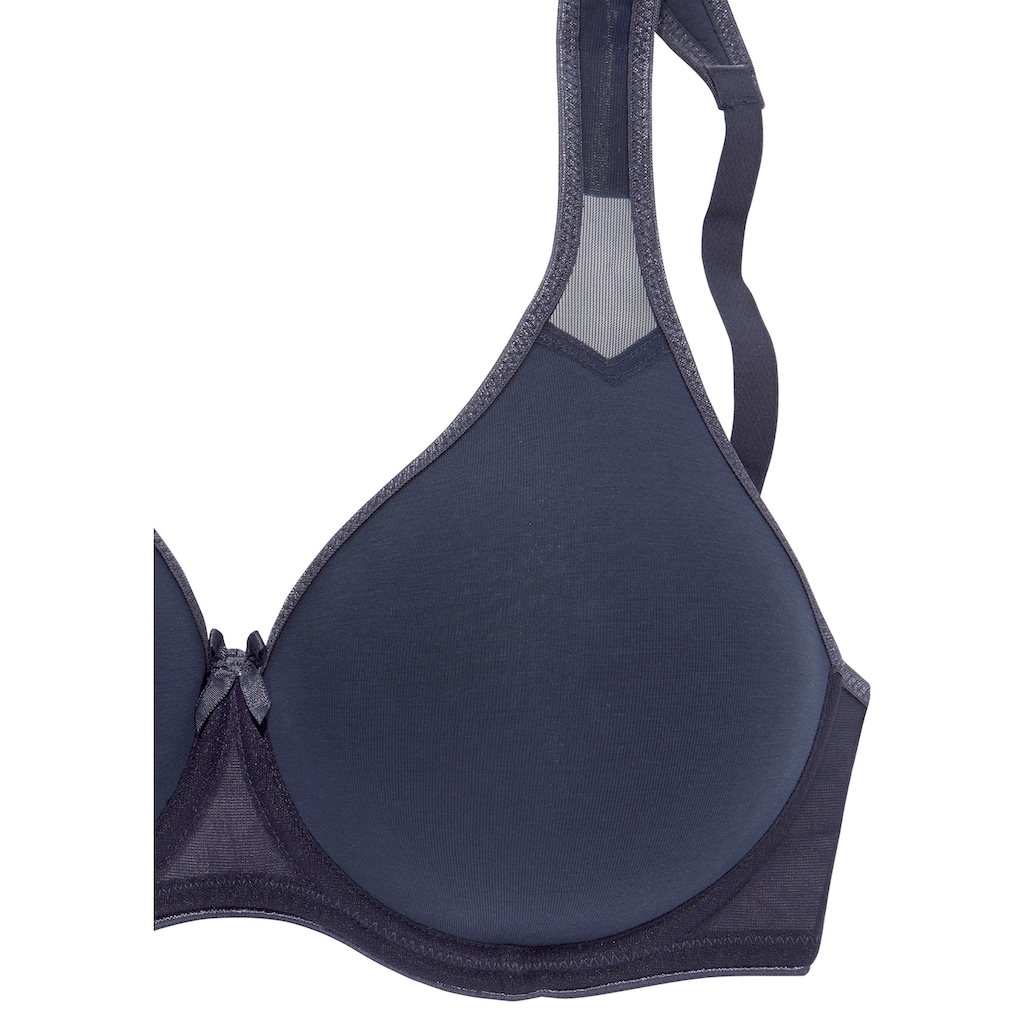 petite fleur T-Shirt-BH, mit Bügel und Netzeinsätzen, Basic Dessous