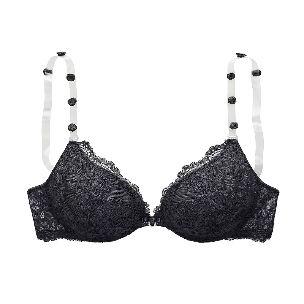 Vivance Push-up-BH, mit 3 extravaganten Trägern zum Austauschen, sexy Dessous