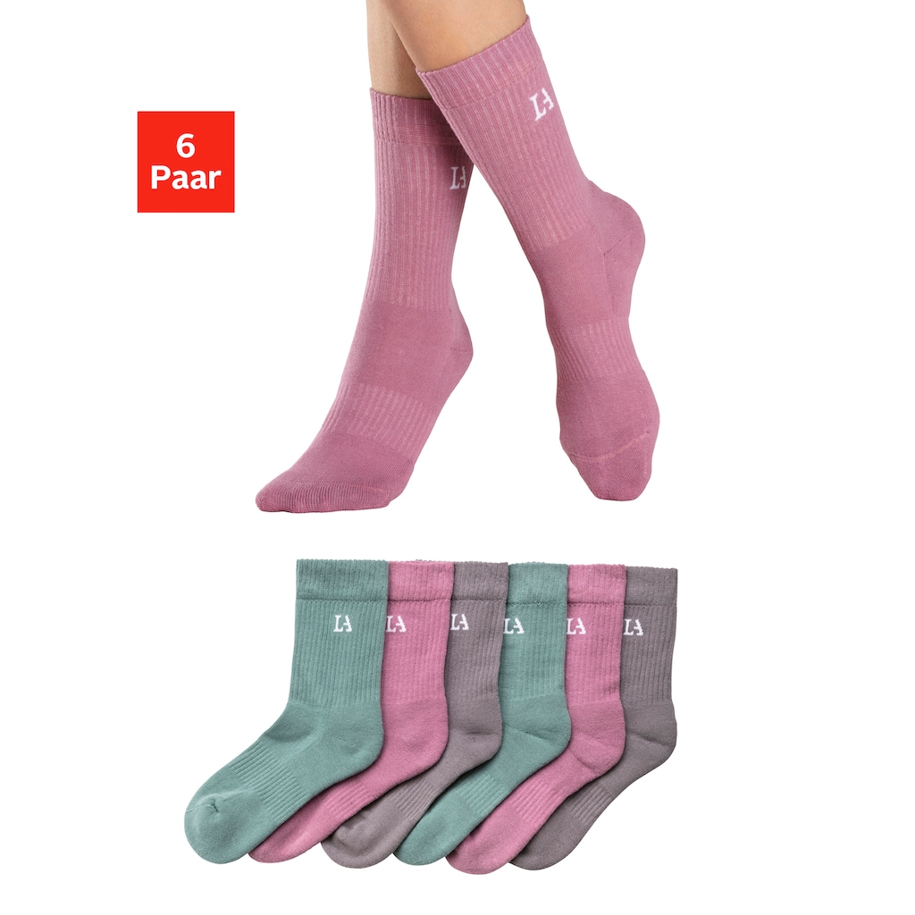 LASCANA ACTIVE Tennissocken, (Packung), mit Frotteé