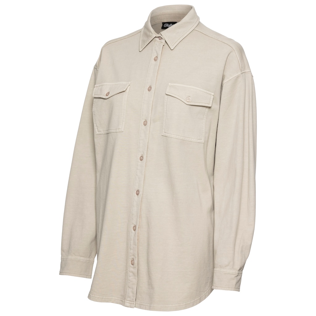 Buffalo Blusenshirt, Loungeshirt im Used-Look, Loungewear