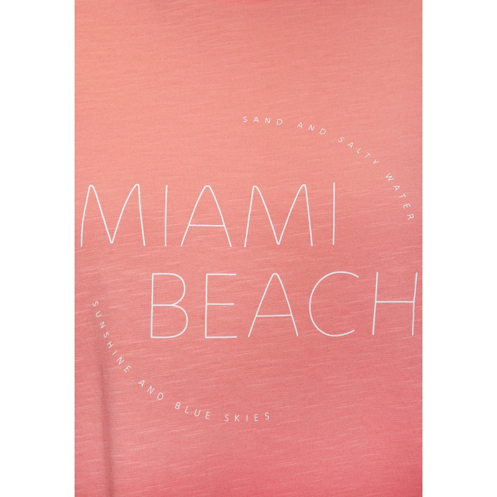 Vivance T-Shirt »mit modischem Frontprint«, (2er-Pack), aus weicher Baumwoll-Qualität