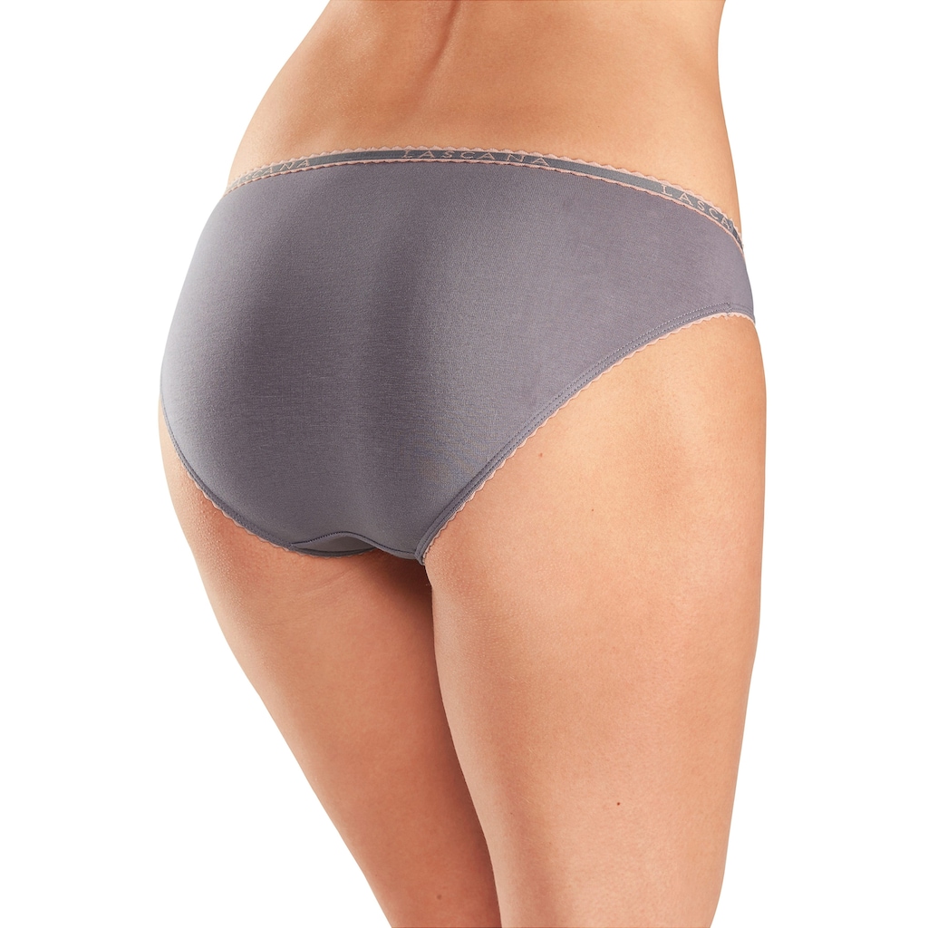 LASCANA Slip, (4er-Pack), aus elastischer Baumwoll-Qualität