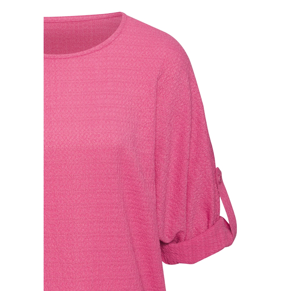 Vivance 2-in-1-Shirt »zum Krempeln«, aus bügelfreier Crêpe-Qualität