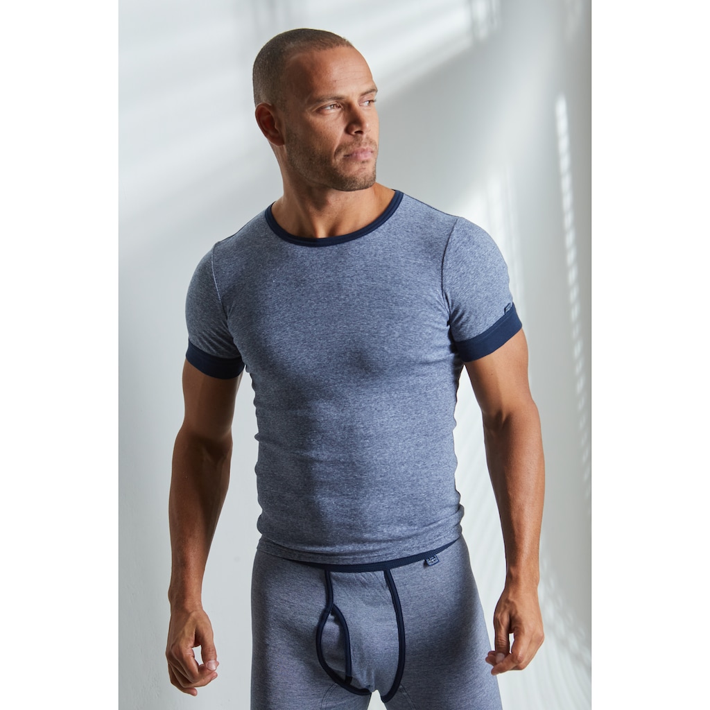 Clipper Exclusive Lange Unterhose, (Packung, 2 St.), modische Optik: Jeans meliert, tolle Qualität